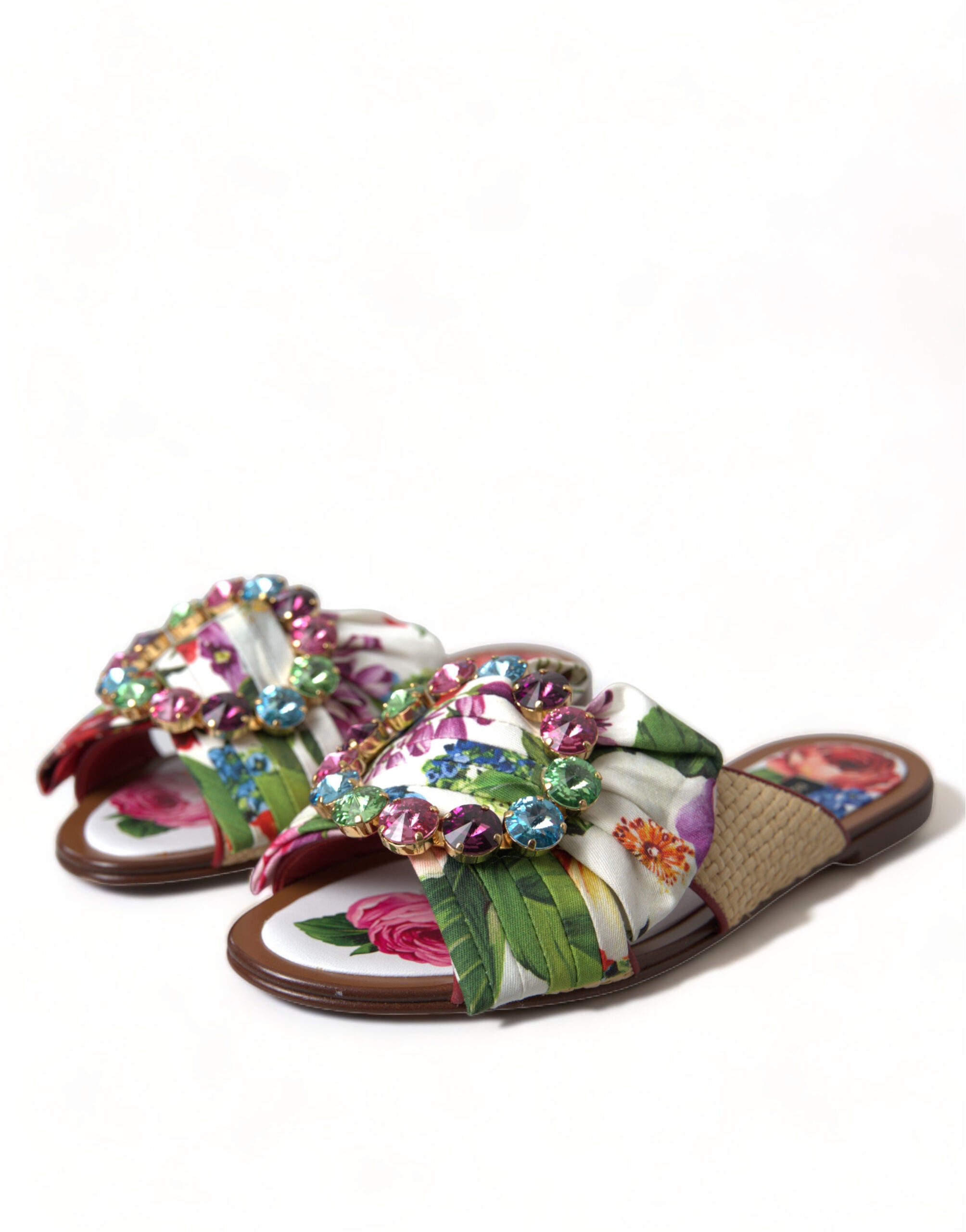 Dolce & Gabbana – Exquisite flache Sandalen mit Blumenmuster
