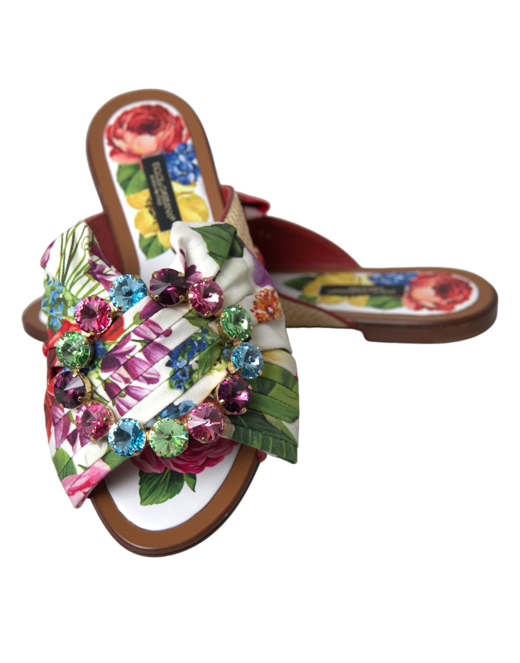 Dolce & Gabbana – Exquisite flache Sandalen mit Blumenmuster