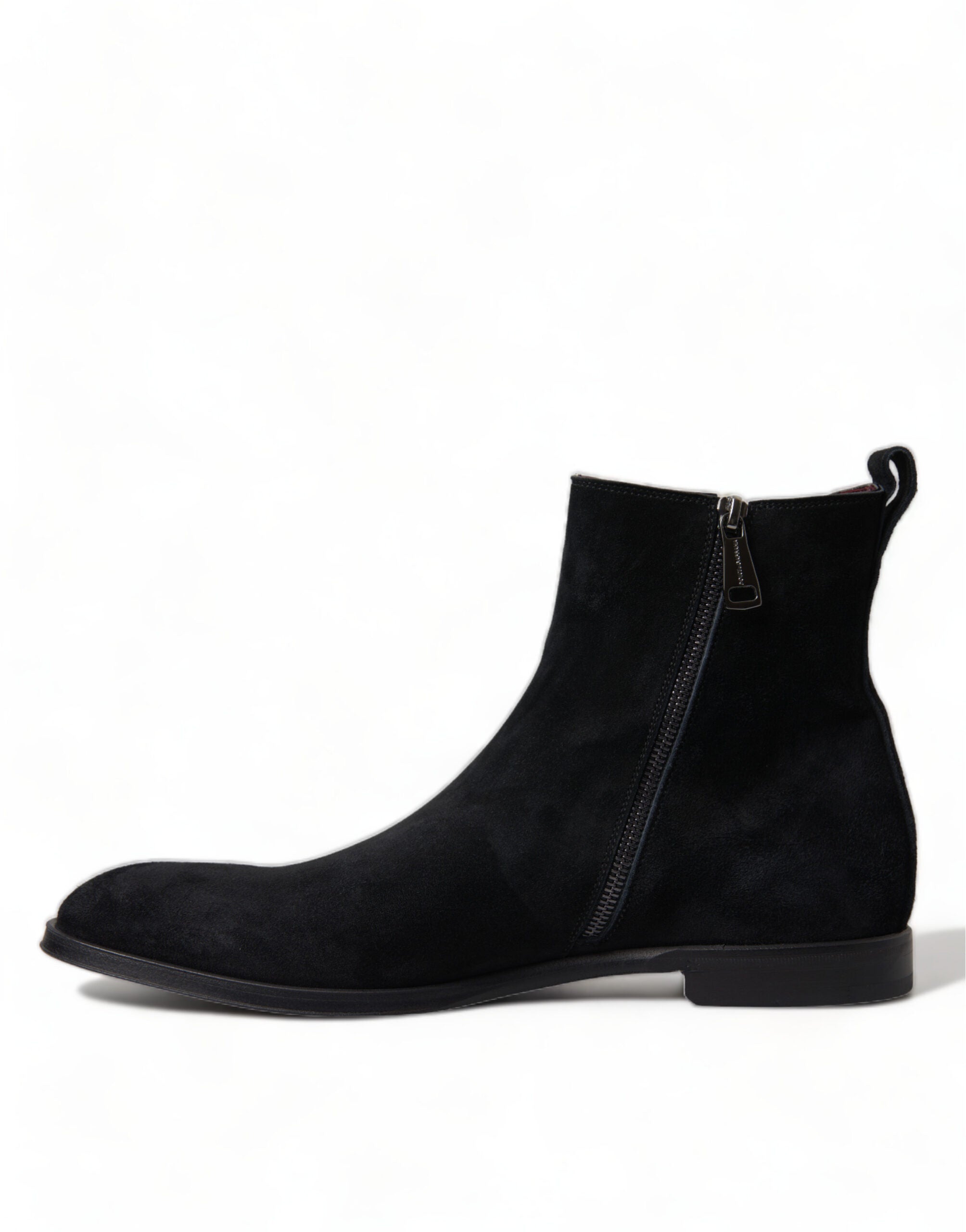 Dolce & Gabbana Elegante schwarze Samtstiefeletten