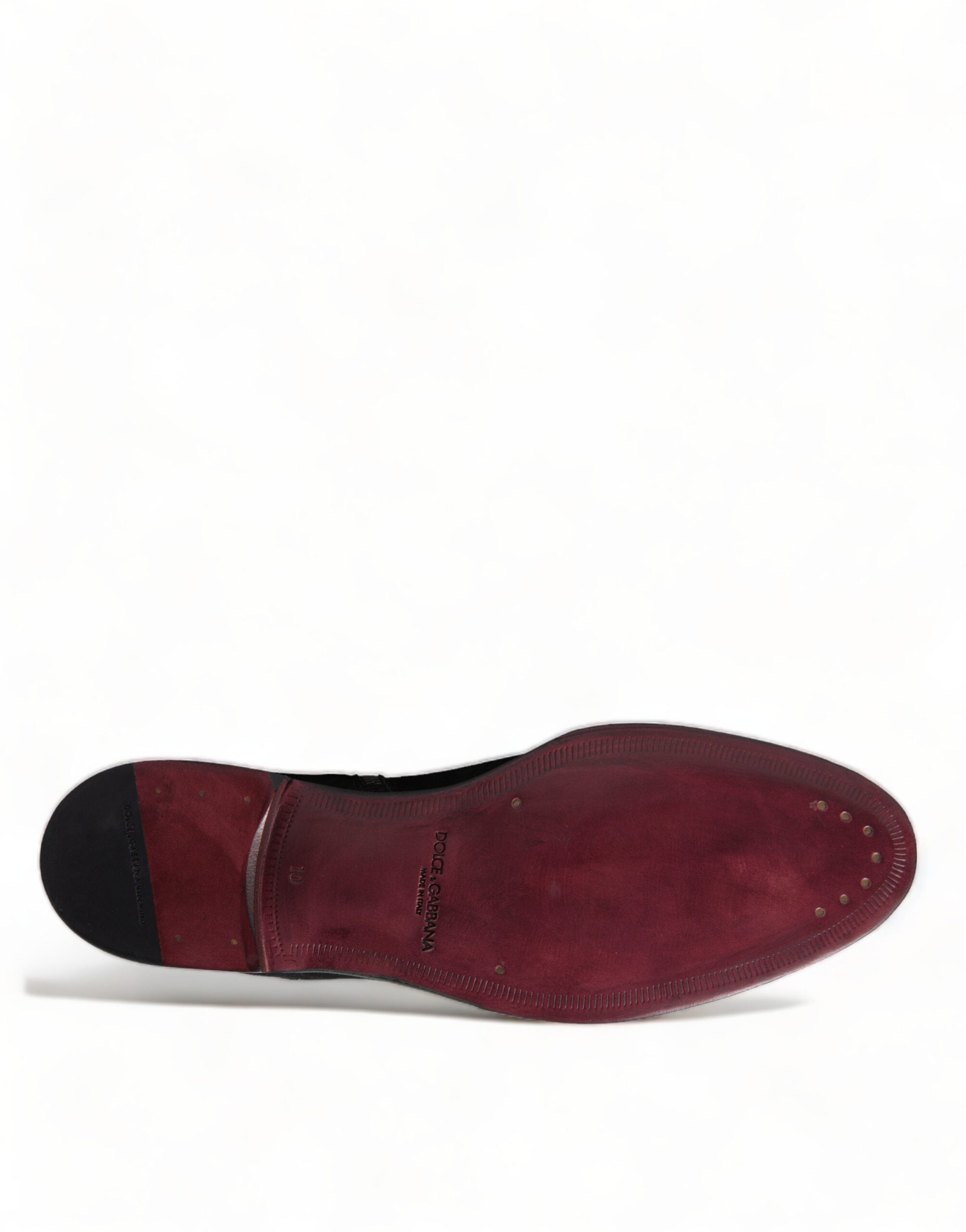 Dolce & Gabbana Elegante schwarze Samtstiefeletten