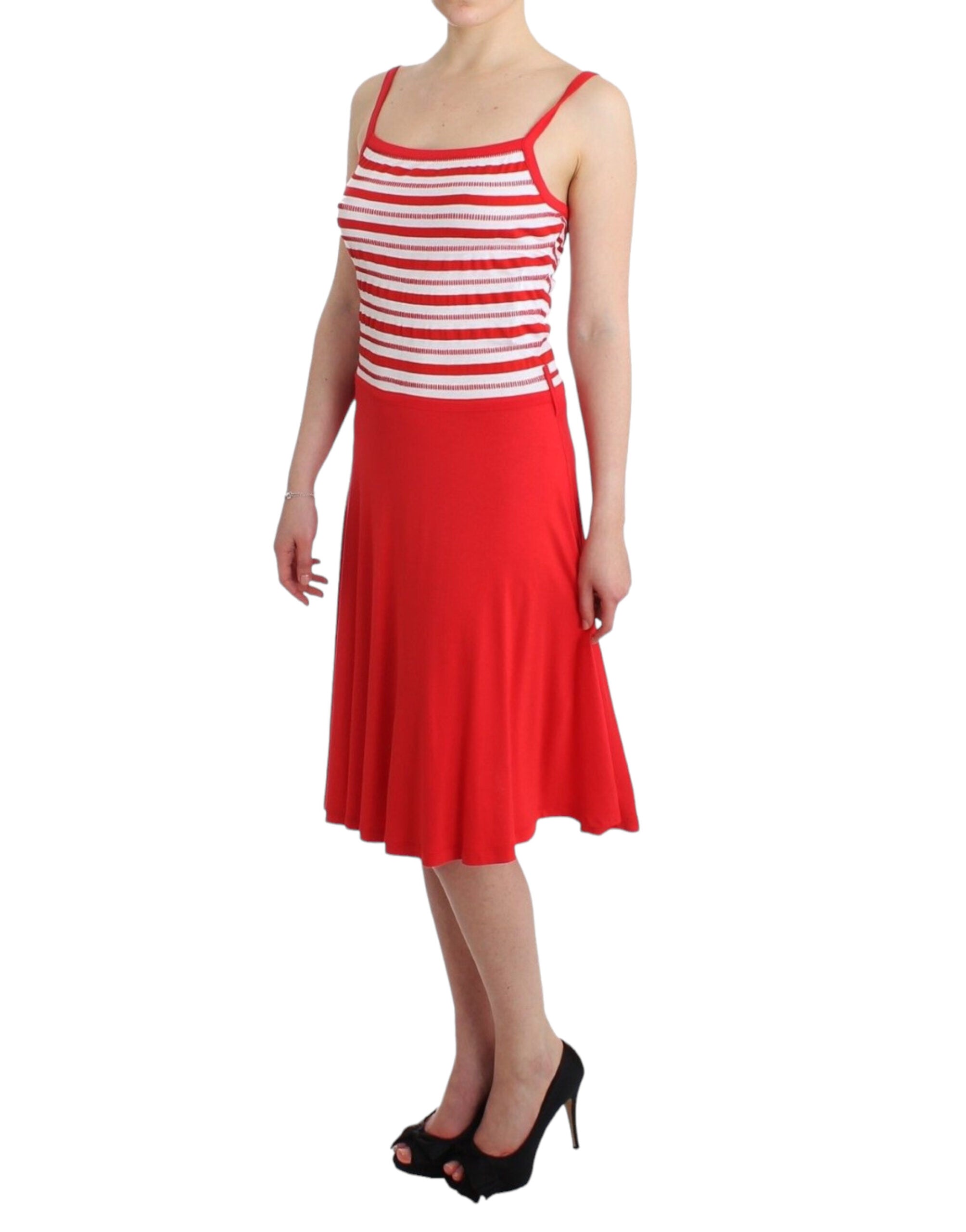 Knielanges Kleid „Audrey“ von Roccobarocco Chic aus Jersey-Linie