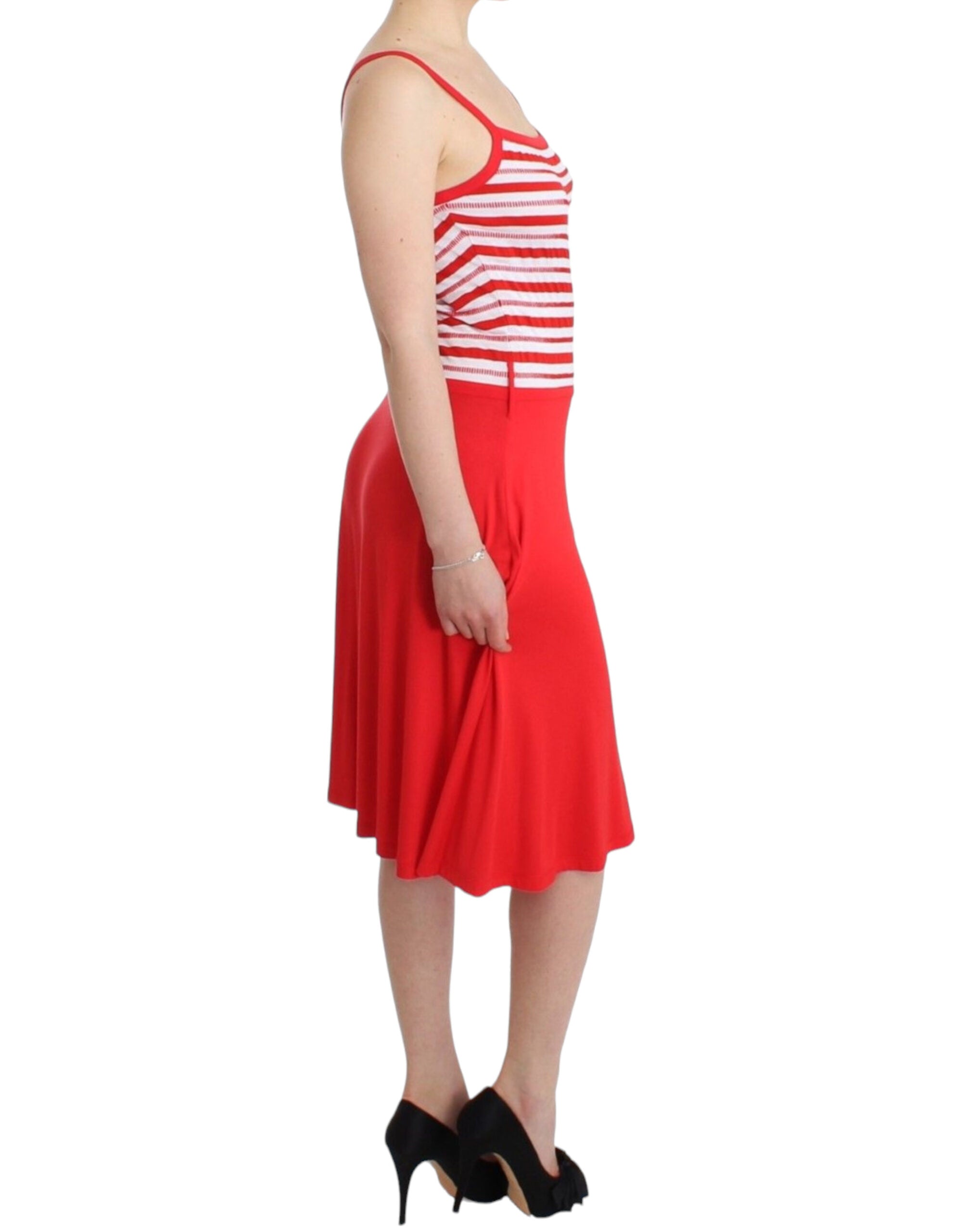 Knielanges Kleid „Audrey“ von Roccobarocco Chic aus Jersey-Linie
