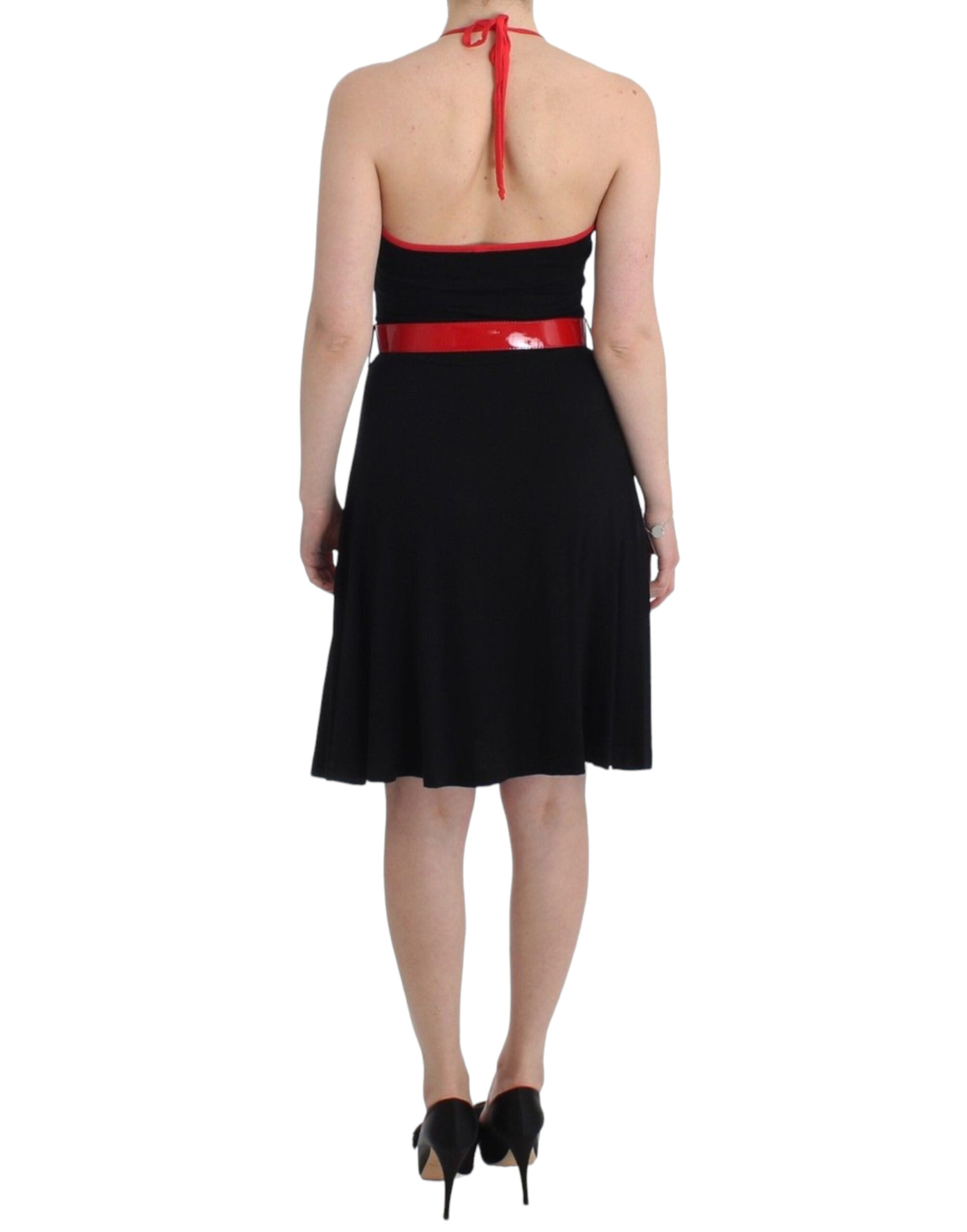 Roccobarocco Elegantes schwarzes Palladio-Kleid in Knielänge