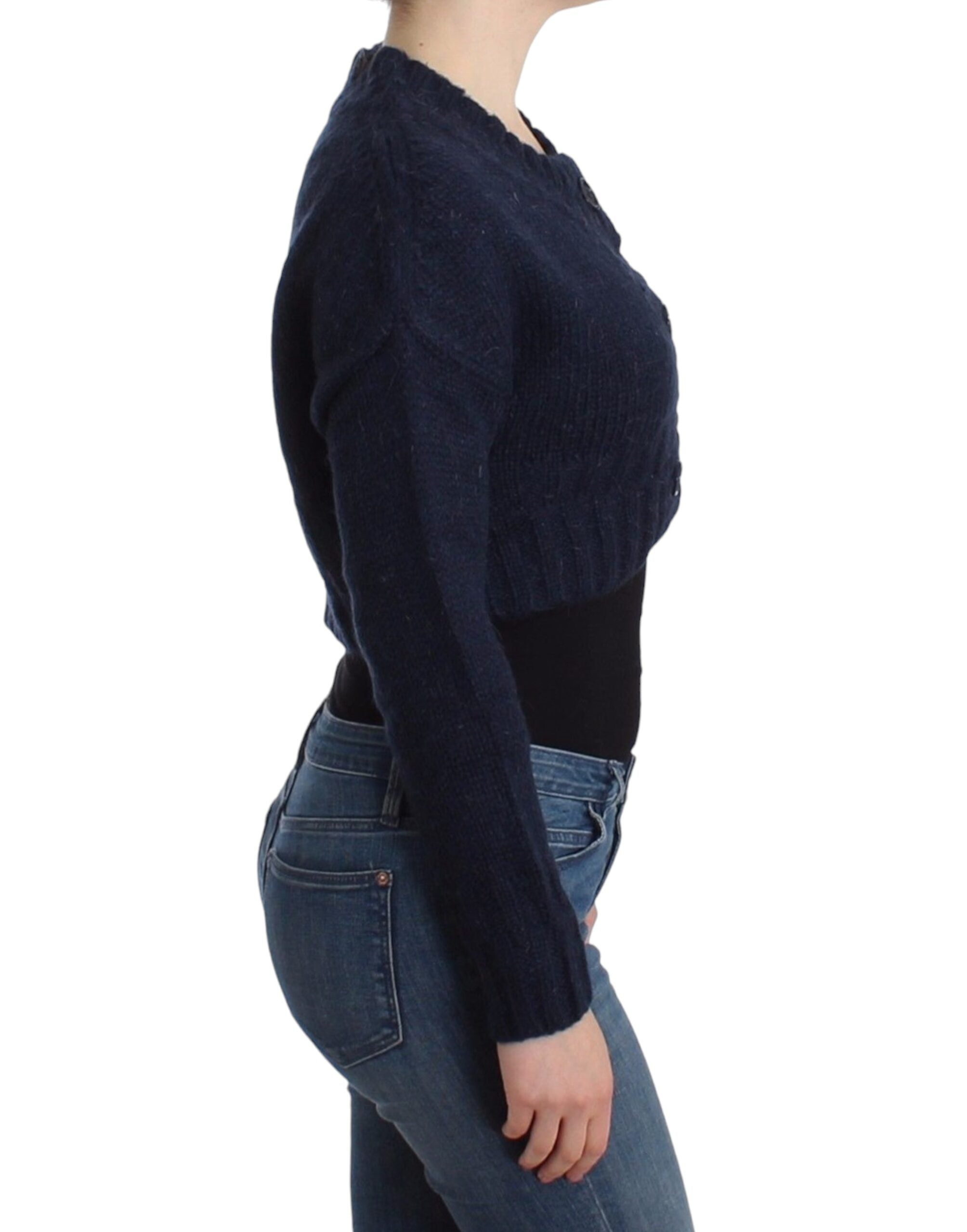 Cardigan scurt elegant John Galliano albastru