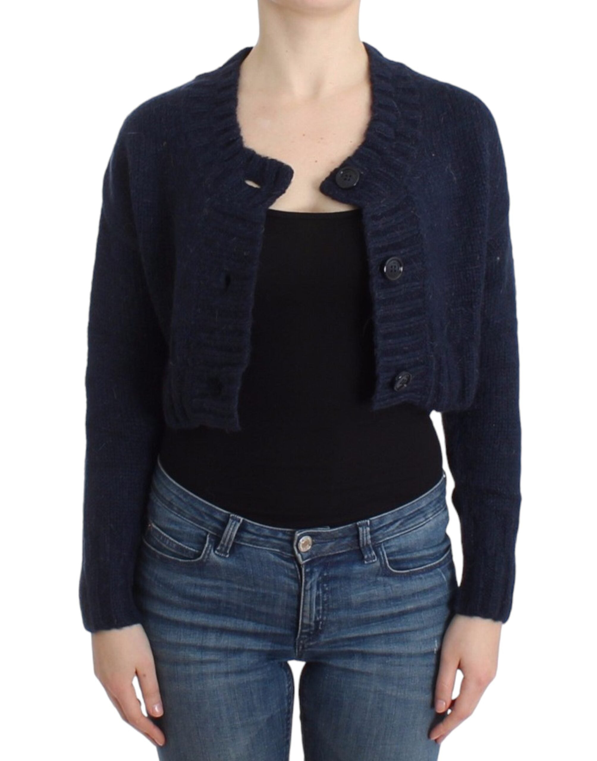 Cardigan scurt elegant John Galliano albastru