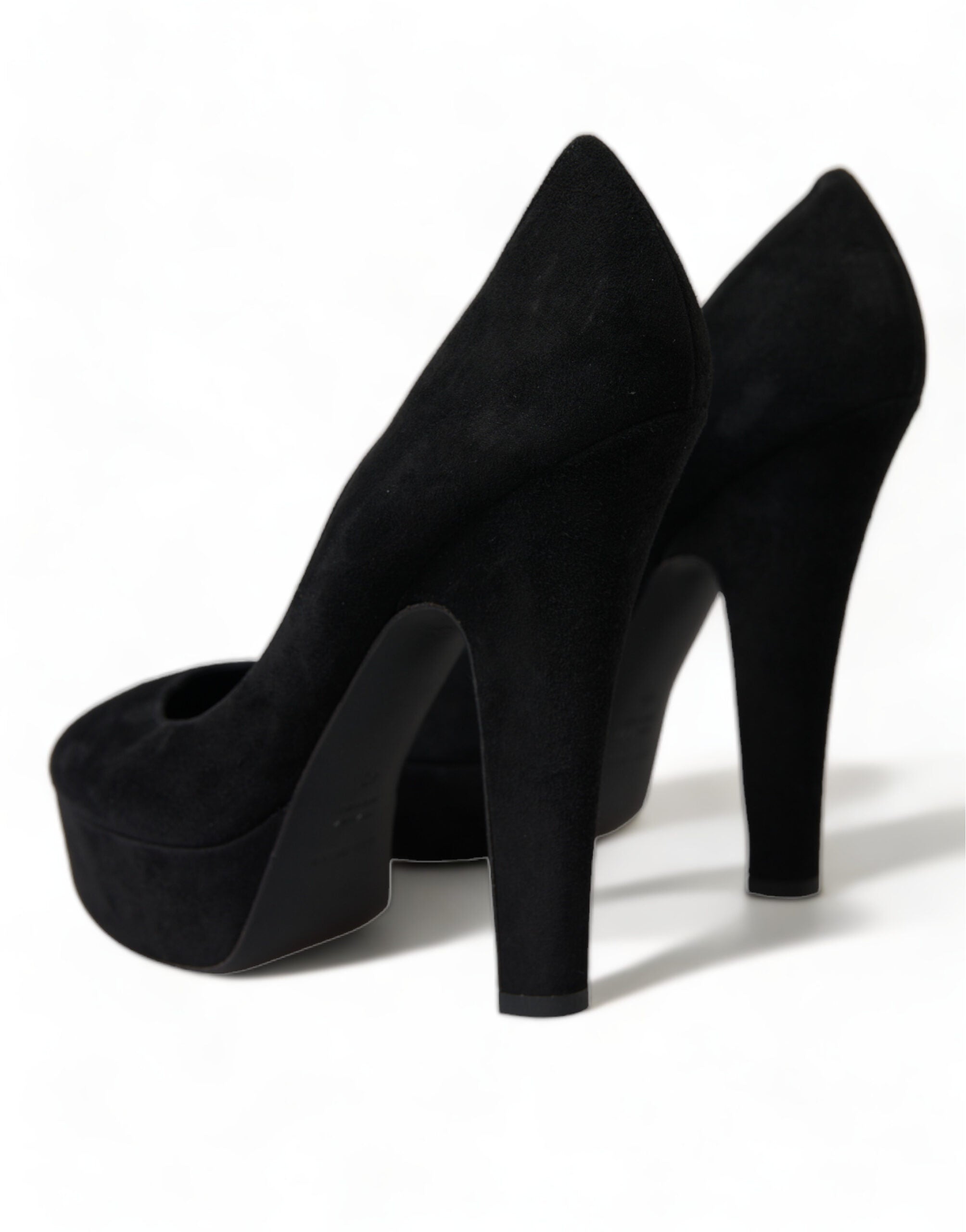 Dolce & Gabbana Schwarze Pumps mit Absatz aus Wildleder – Raffinesse