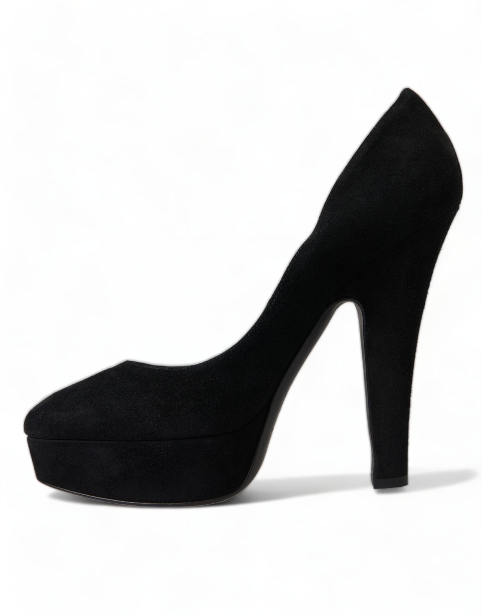 Dolce & Gabbana Schwarze Pumps mit Absatz aus Wildleder – Raffinesse