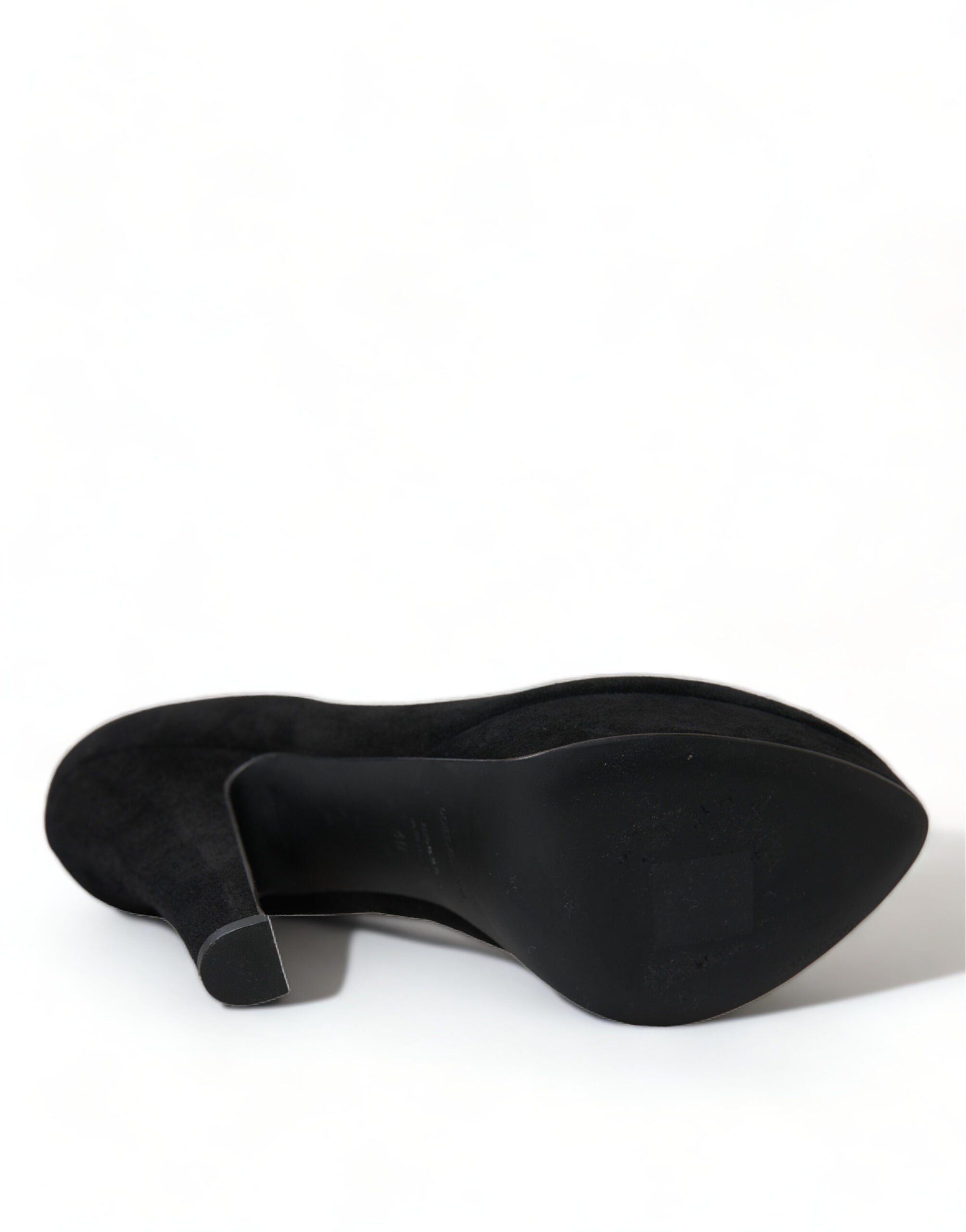 Dolce & Gabbana Schwarze Pumps mit Absatz aus Wildleder – Raffinesse