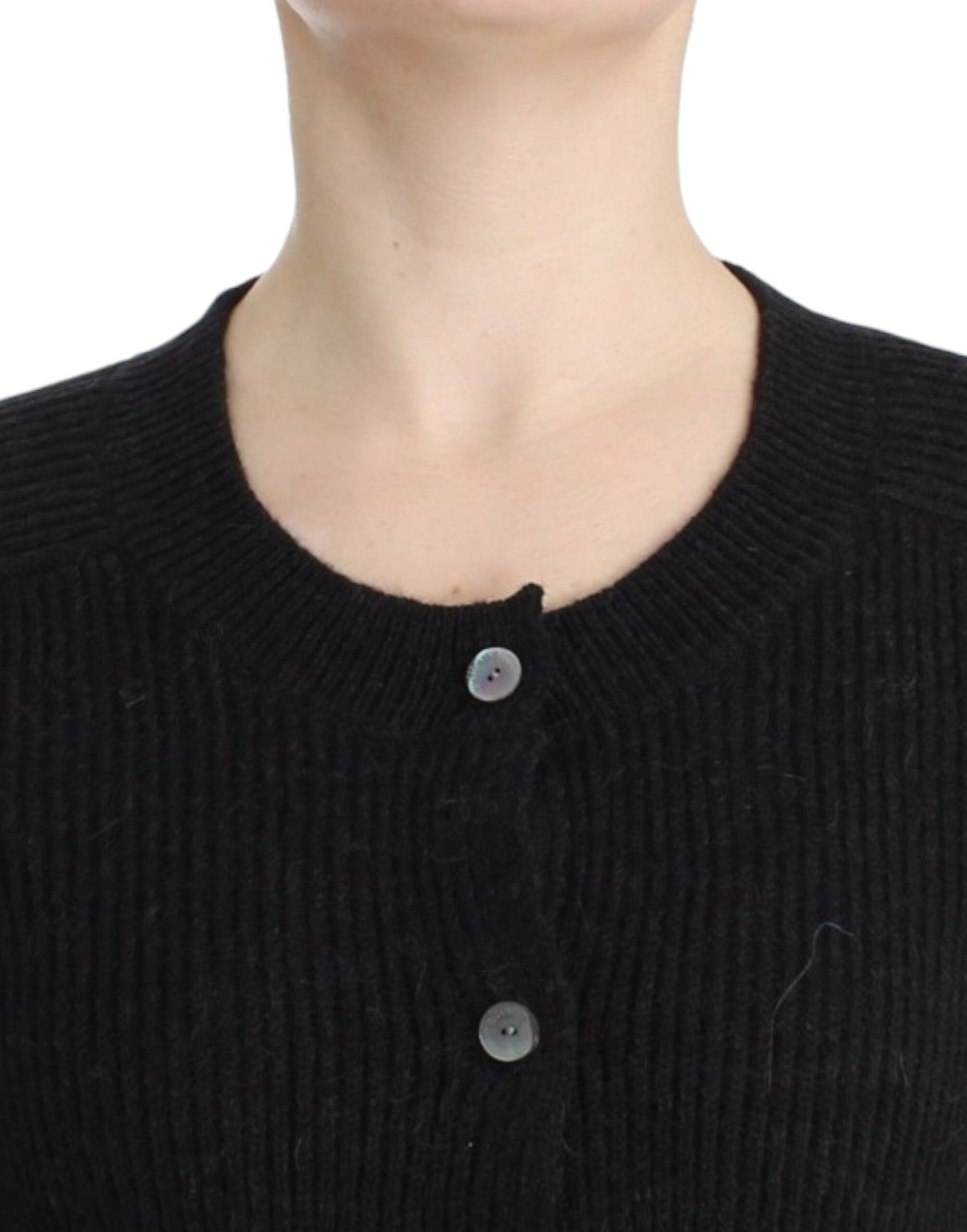 John Galliano Chic Wollcardigan mit transparenter Rückseite