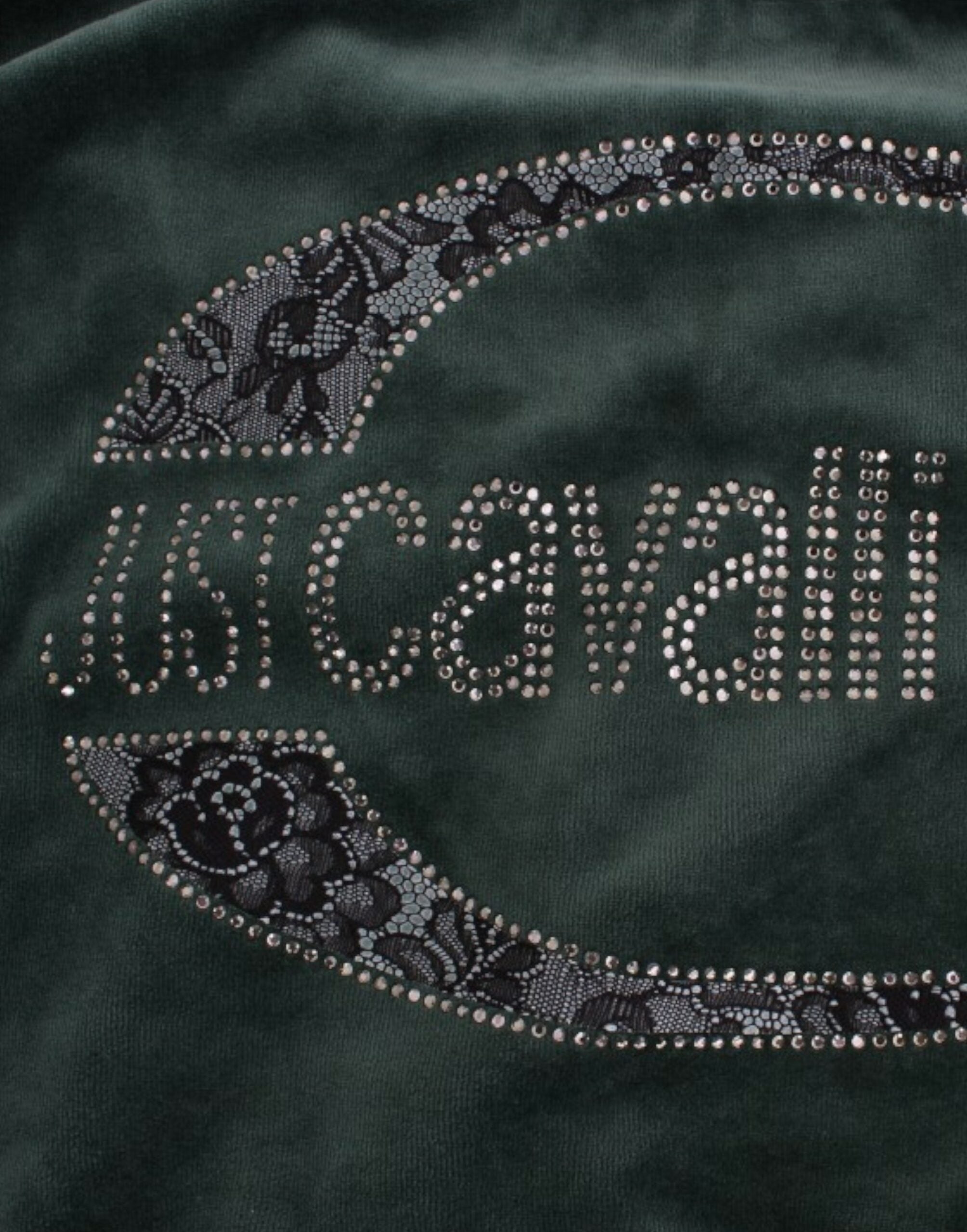 Cavalli – Eleganter grüner Pullover mit Strass-Detail