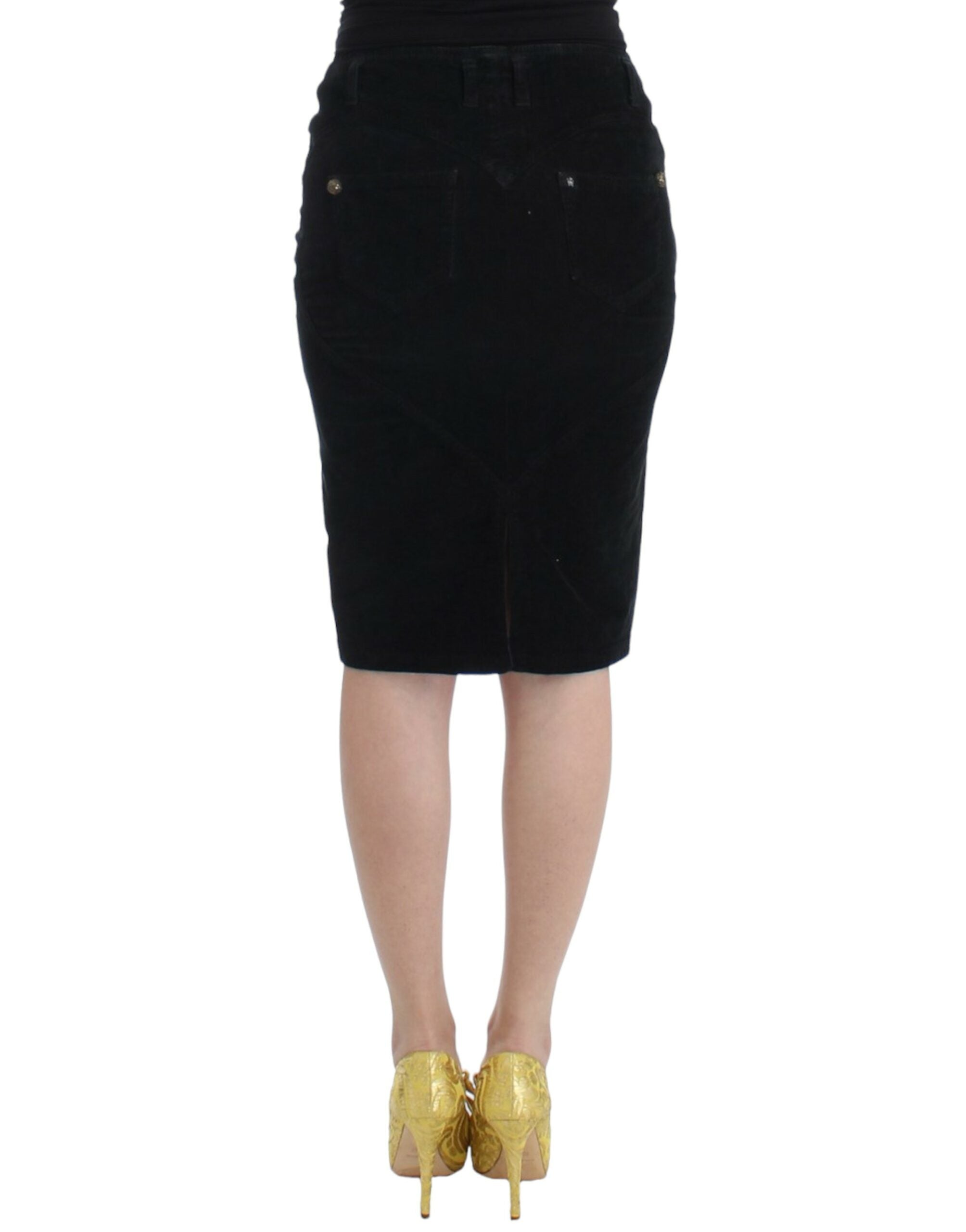 Cavalli Eleganter schwarzer Bleistiftrock für anspruchsvollen Stil