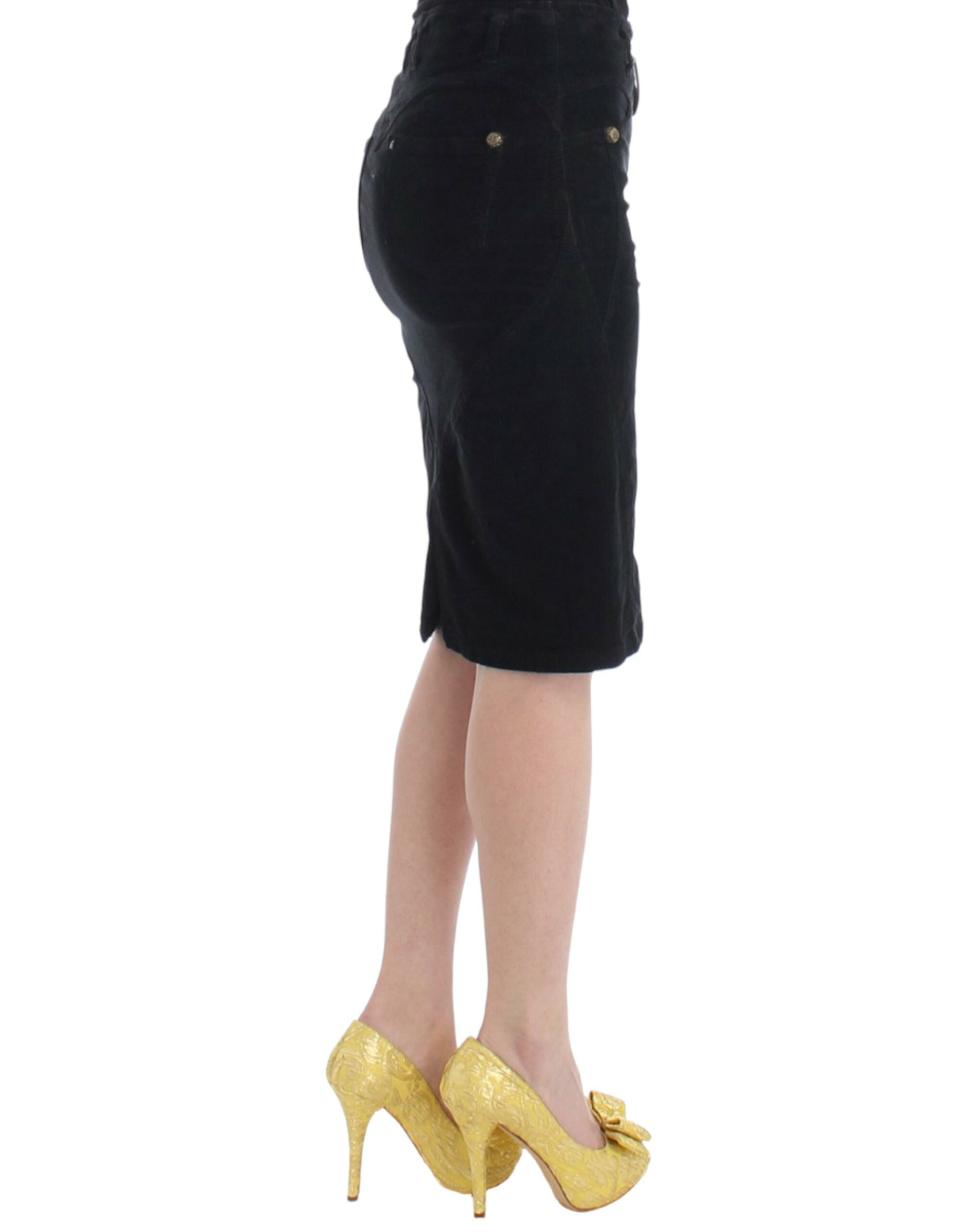Cavalli Eleganter schwarzer Bleistiftrock für anspruchsvollen Stil
