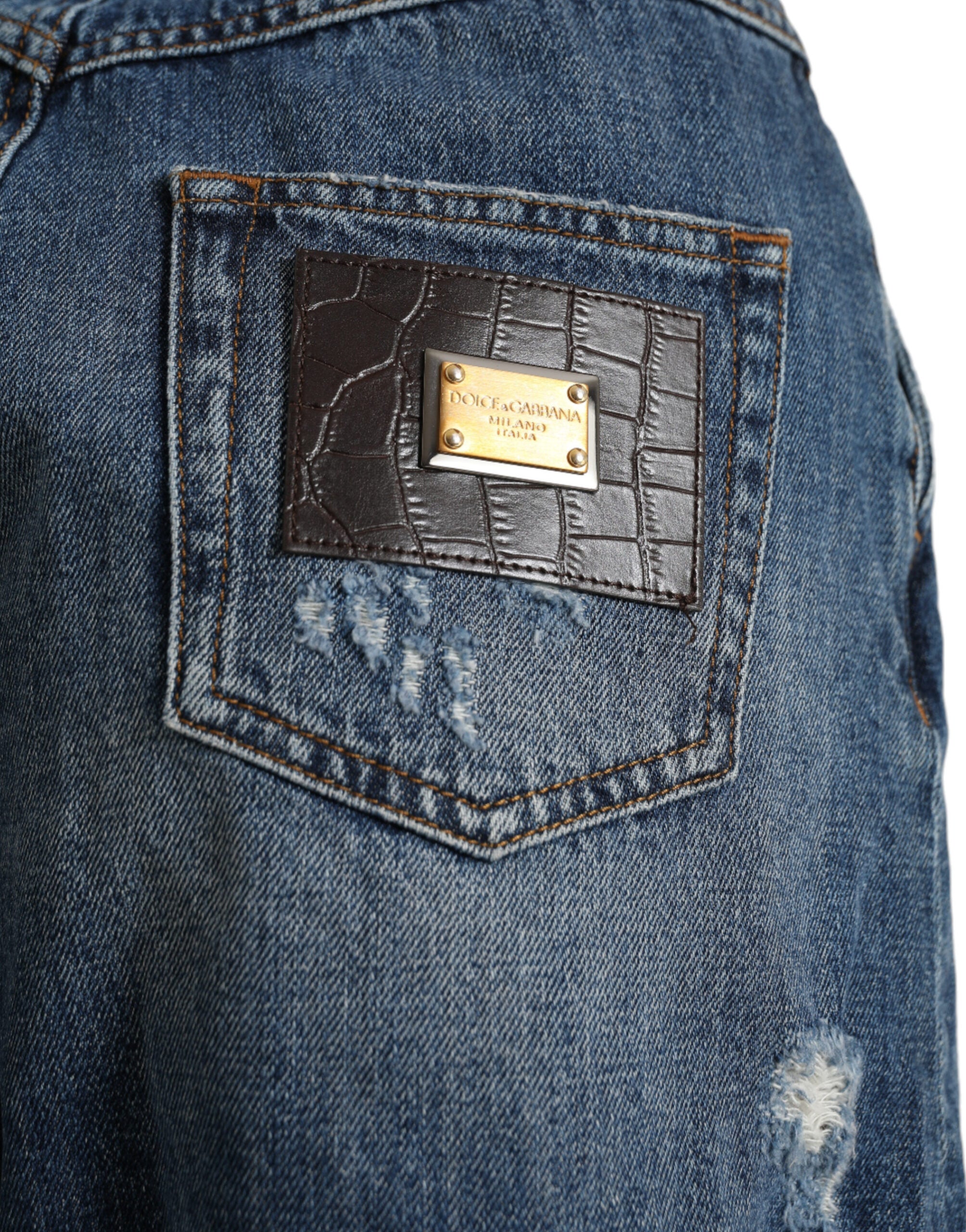 Pantaloni scurți Dolce & Gabbana Chic High Waist Denim Hot Pants