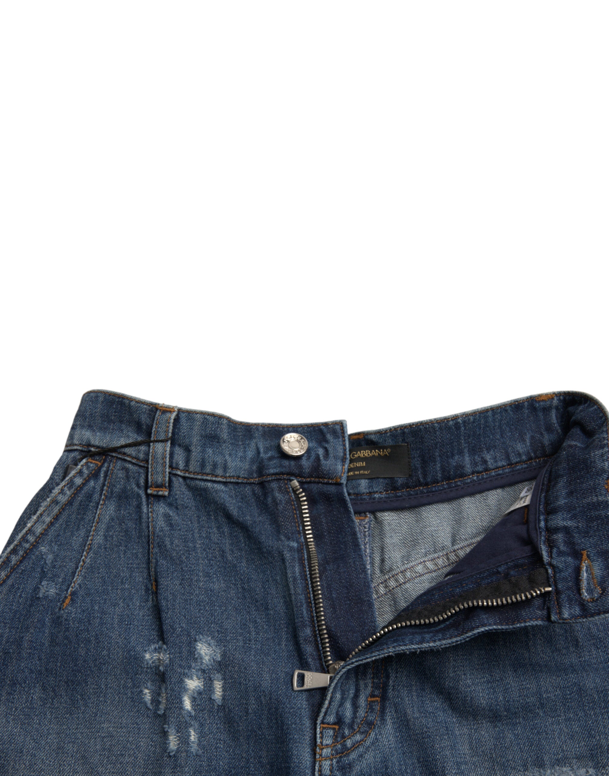 Pantaloni scurți Dolce & Gabbana Chic High Waist Denim Hot Pants