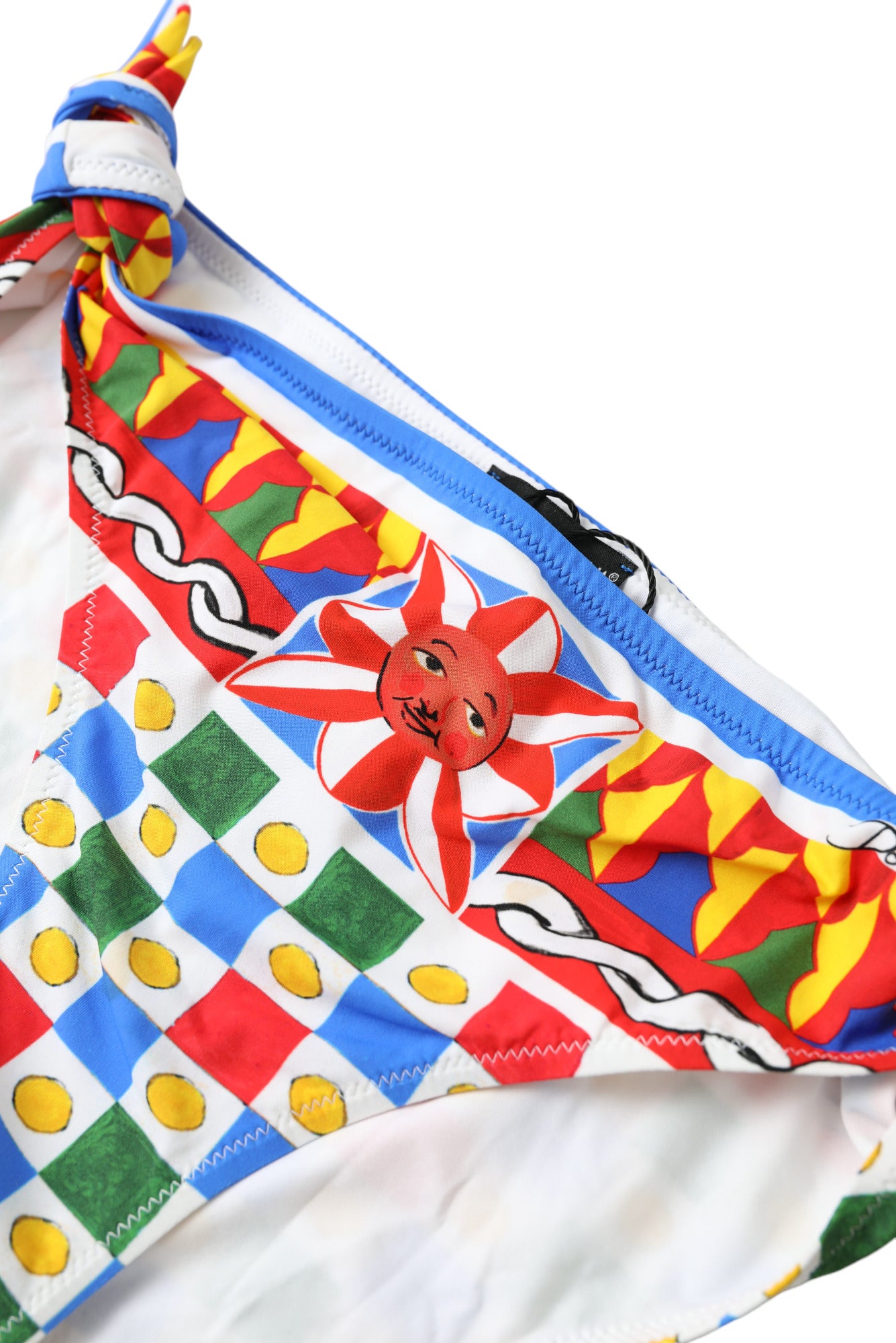 Mehrfarbige Bikinihose mit Carretto-Print von Dolce & Gabbana