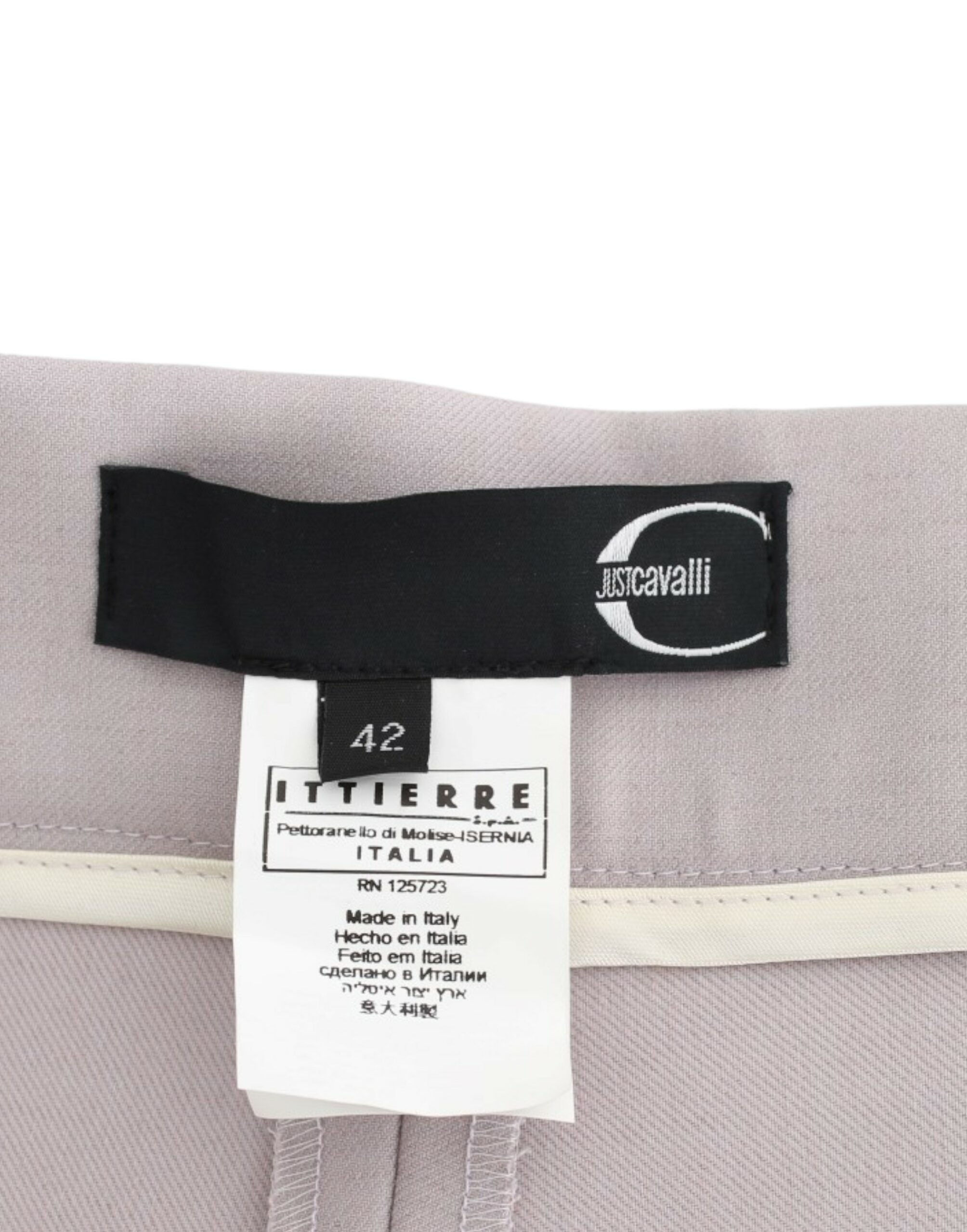 Cavalli – Anspruchsvolle, hoch taillierte graue Hose