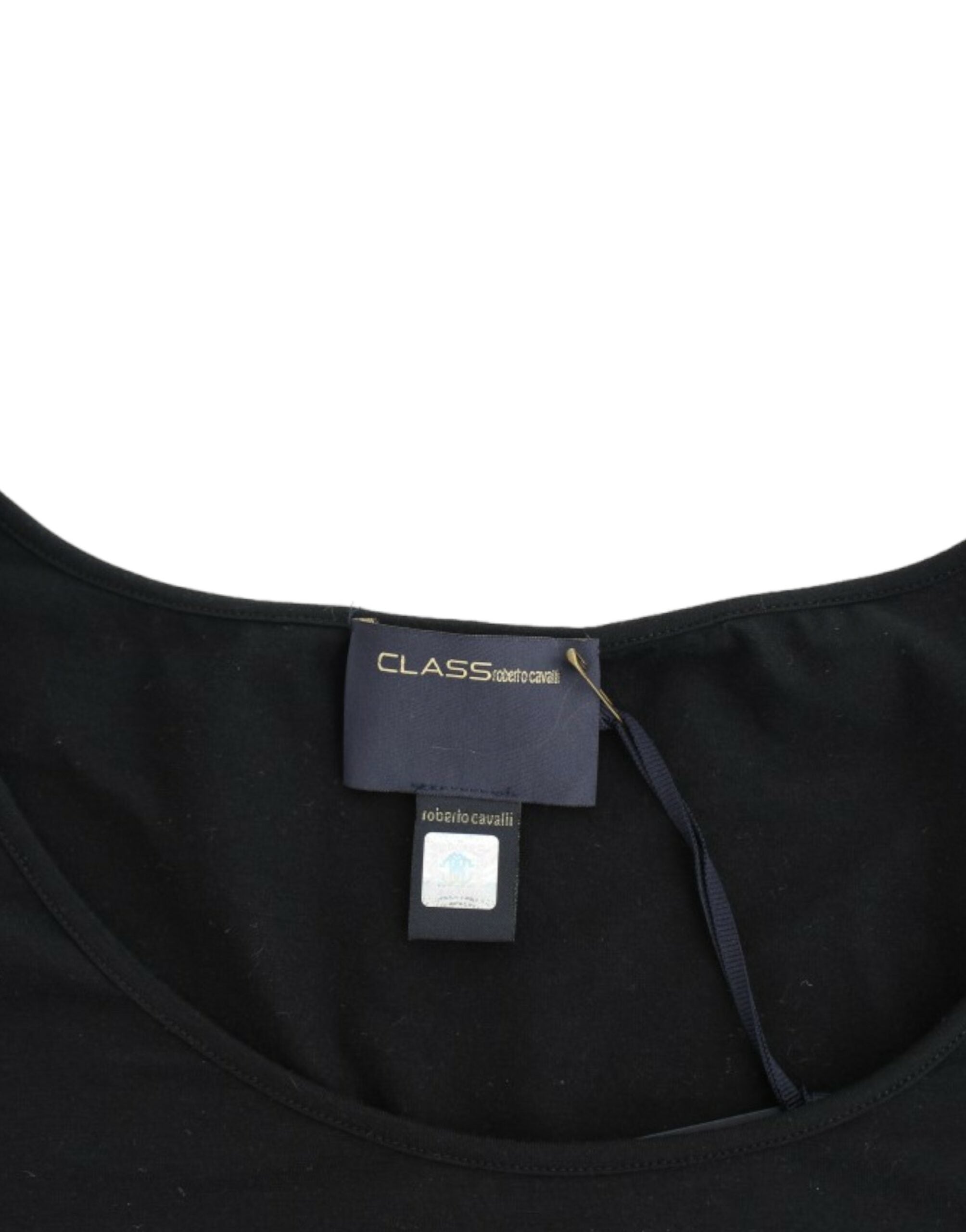 Top Cavalli elegant cu mânecă scurtă, negru