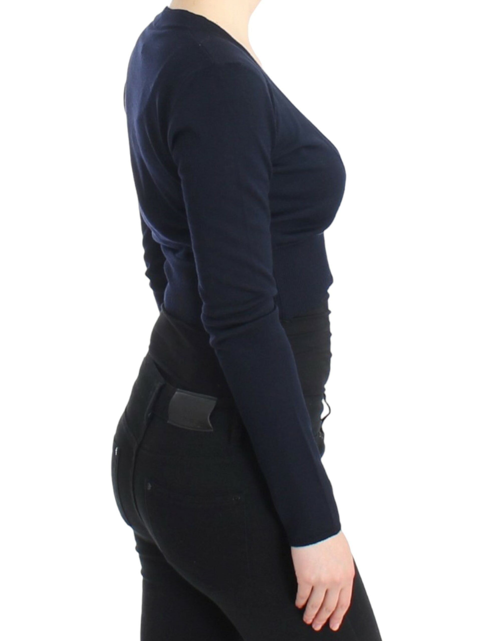 Cavalli Eleganter kurzer Cardigan aus Schurwolle