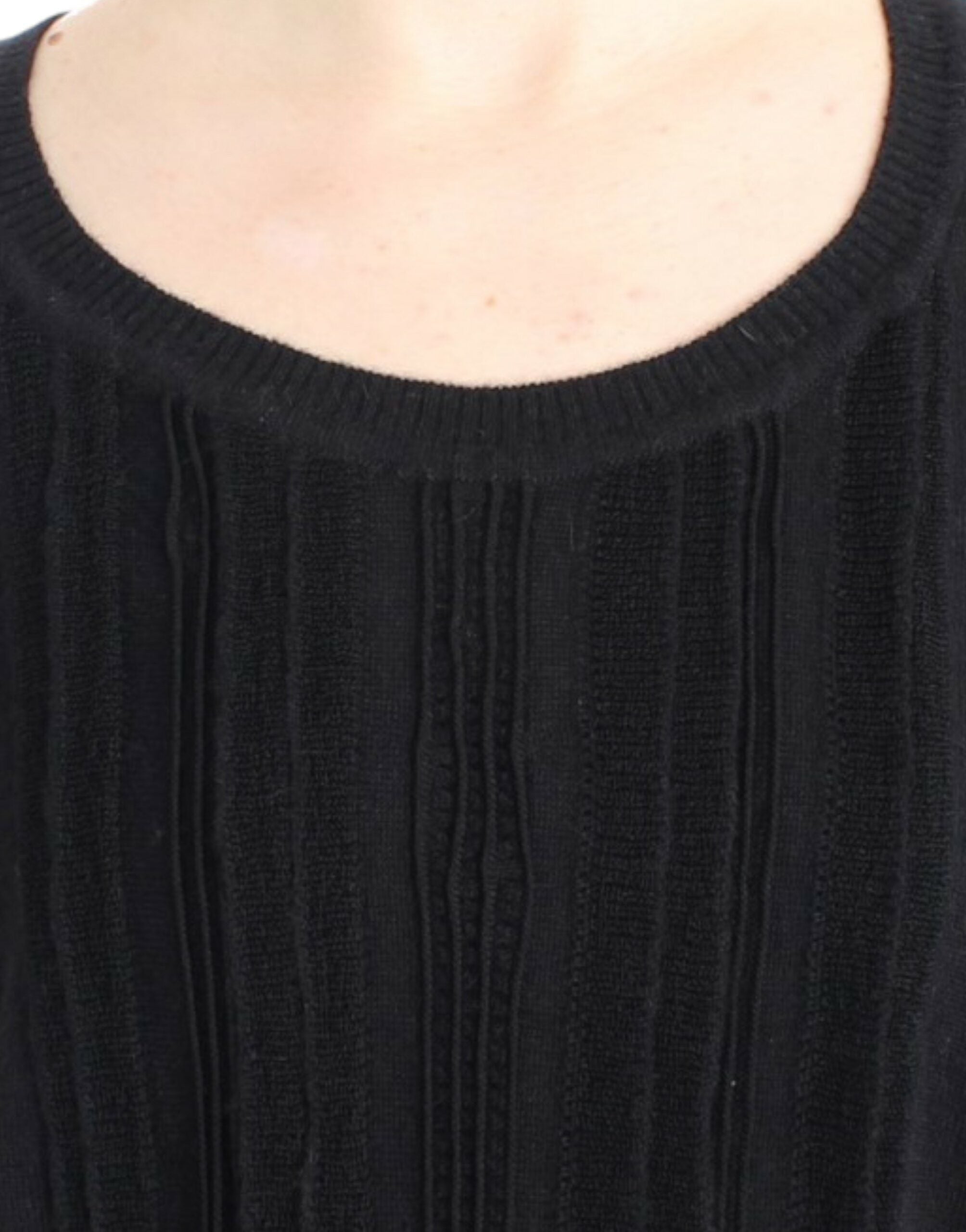 Cavalli – Eleganter, kurzärmliger, schwarzer Pullover