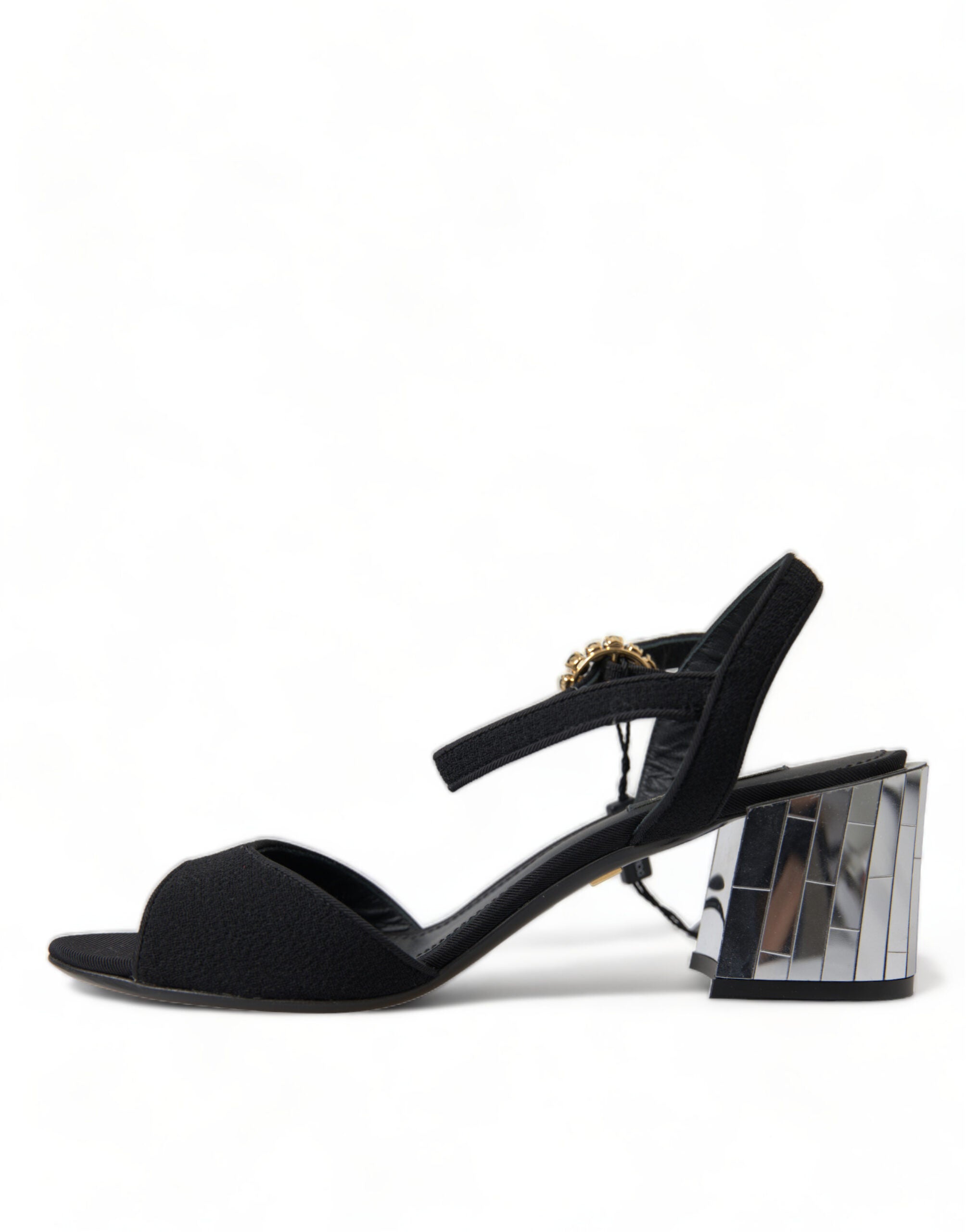 Sandale elegante cu bareta la gleznă și tocuri cu oglindă Dolce & Gabbana