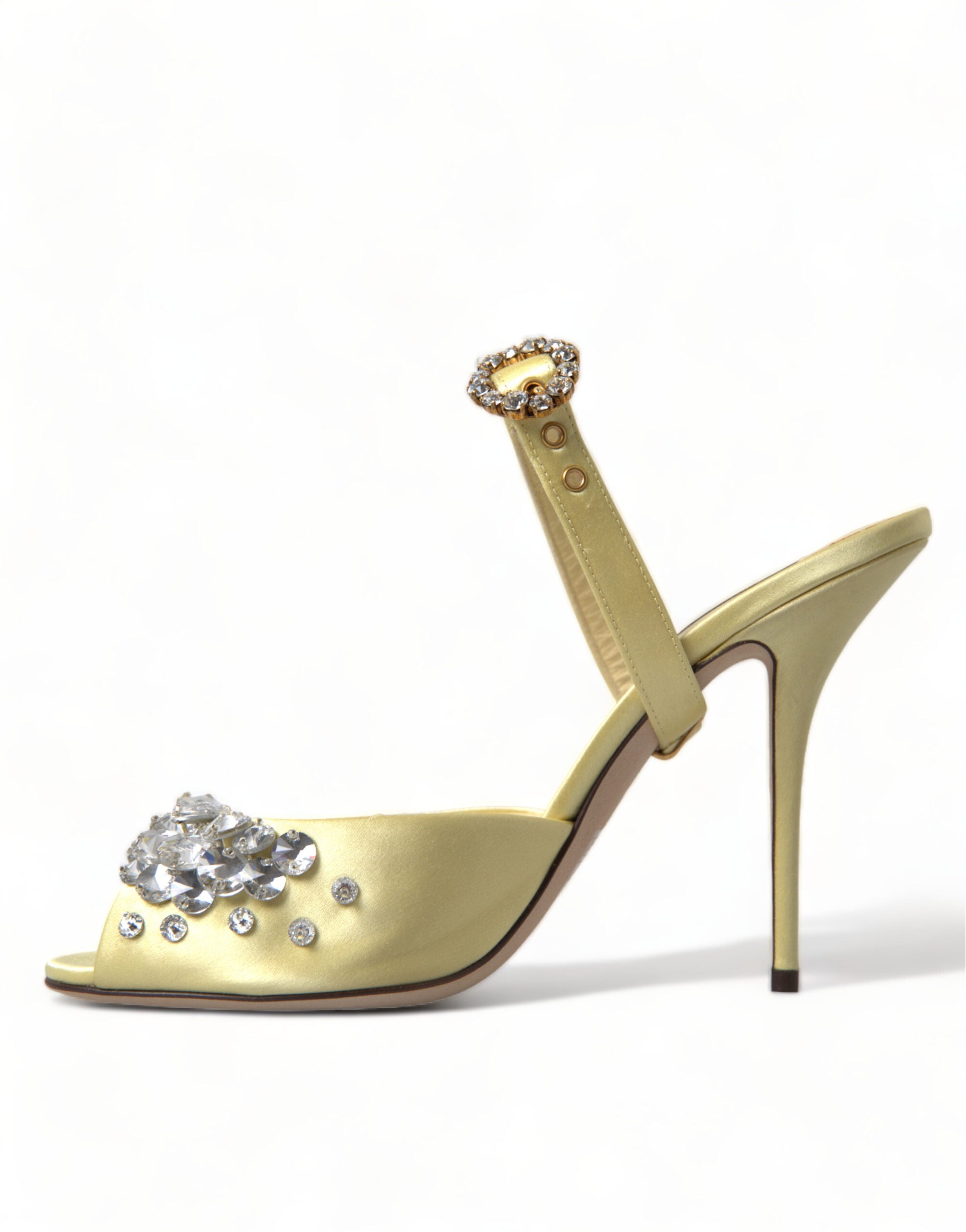 Dolce & Gabbana – Seidensandalen mit Kristallverzierung