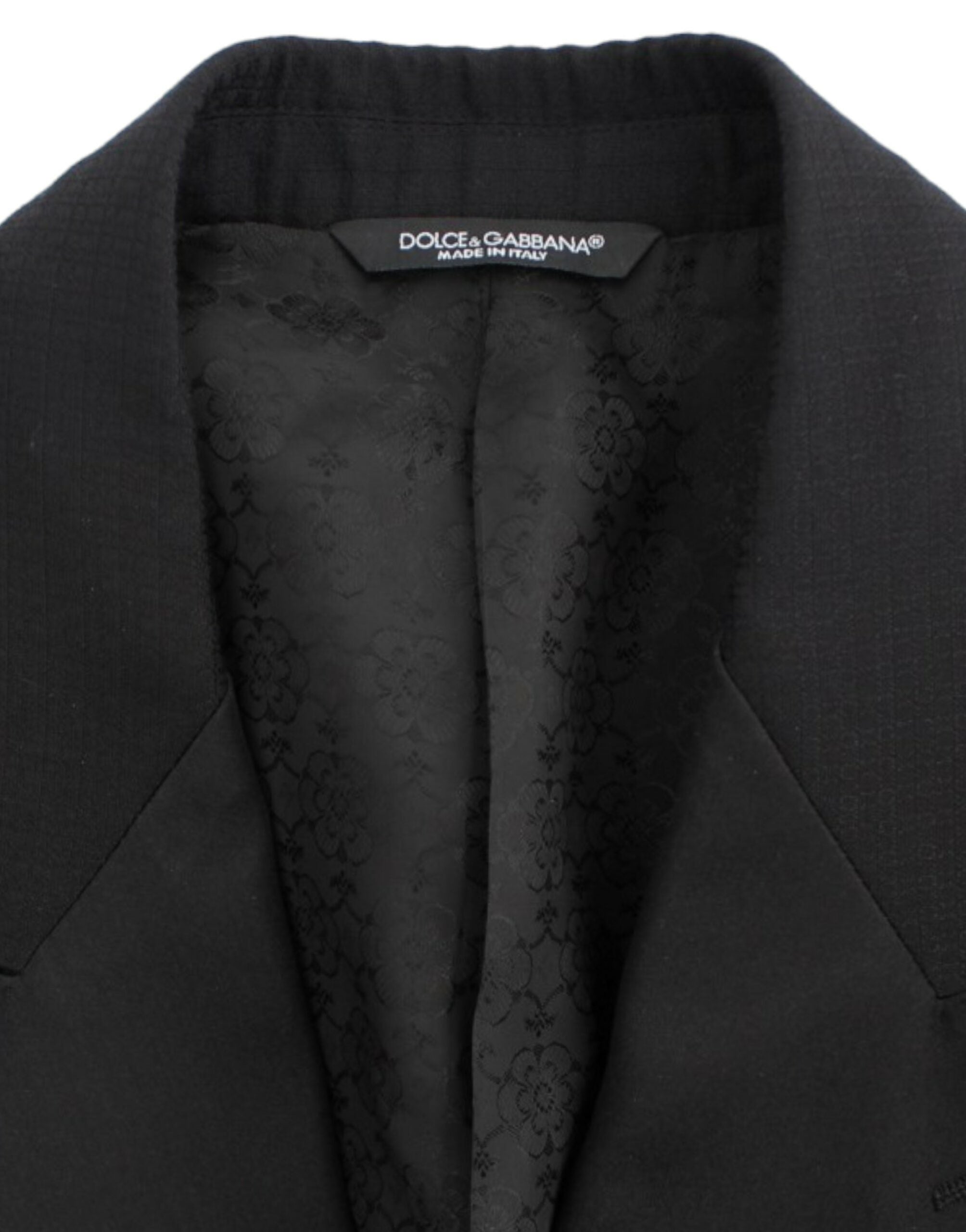 Dolce & Gabbana Eleganter schwarzer Sicilia-Blazer aus Seidenmischung