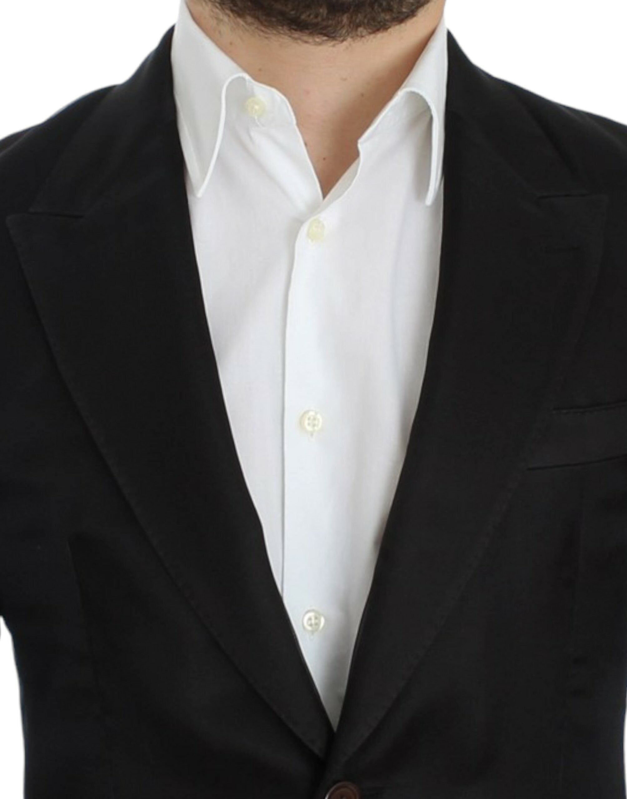 Dolce & Gabbana – Eleganter schwarzer Blazer aus Seidenmischung mit zwei Knöpfen