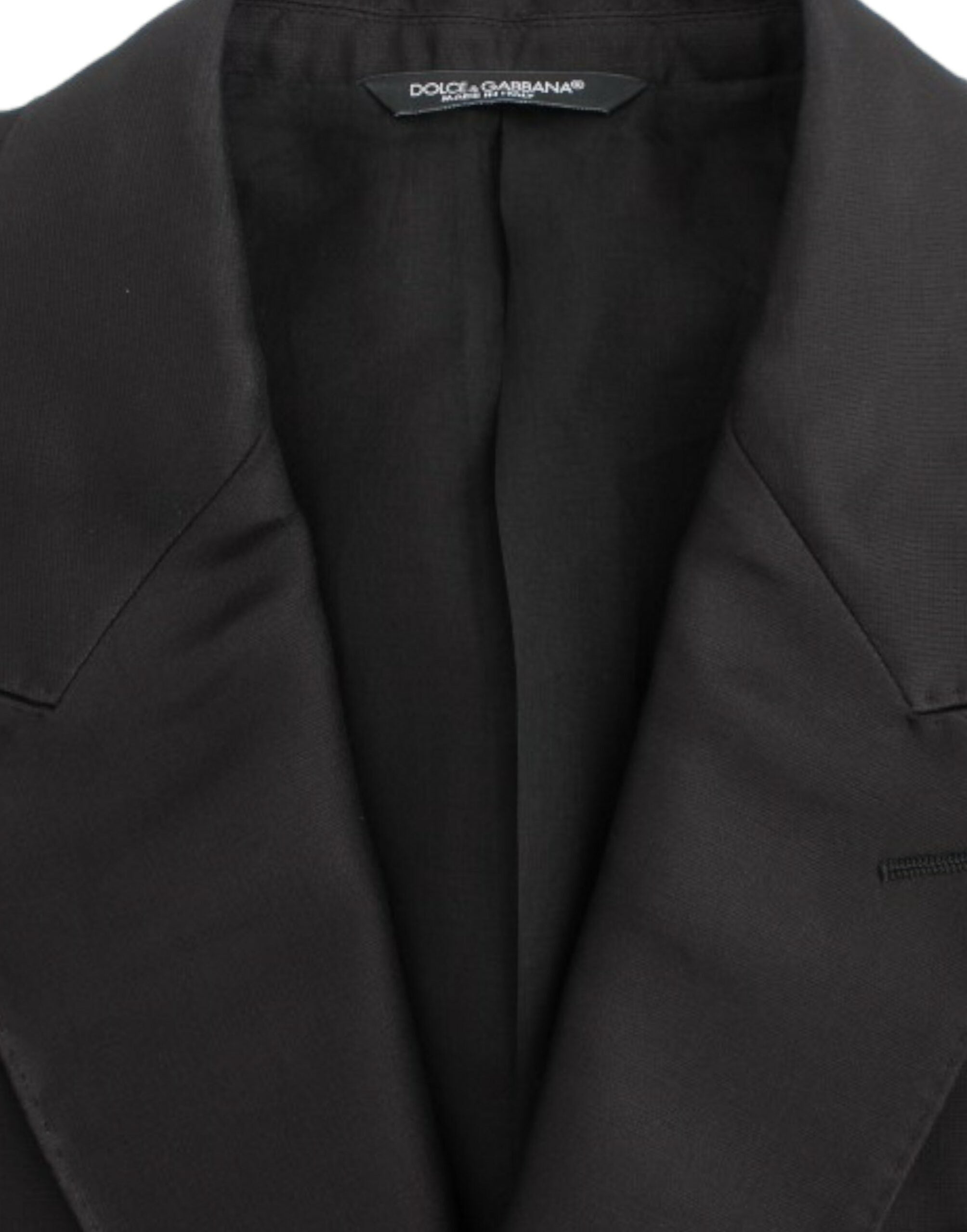 Dolce & Gabbana – Eleganter schwarzer Blazer aus Seidenmischung mit zwei Knöpfen