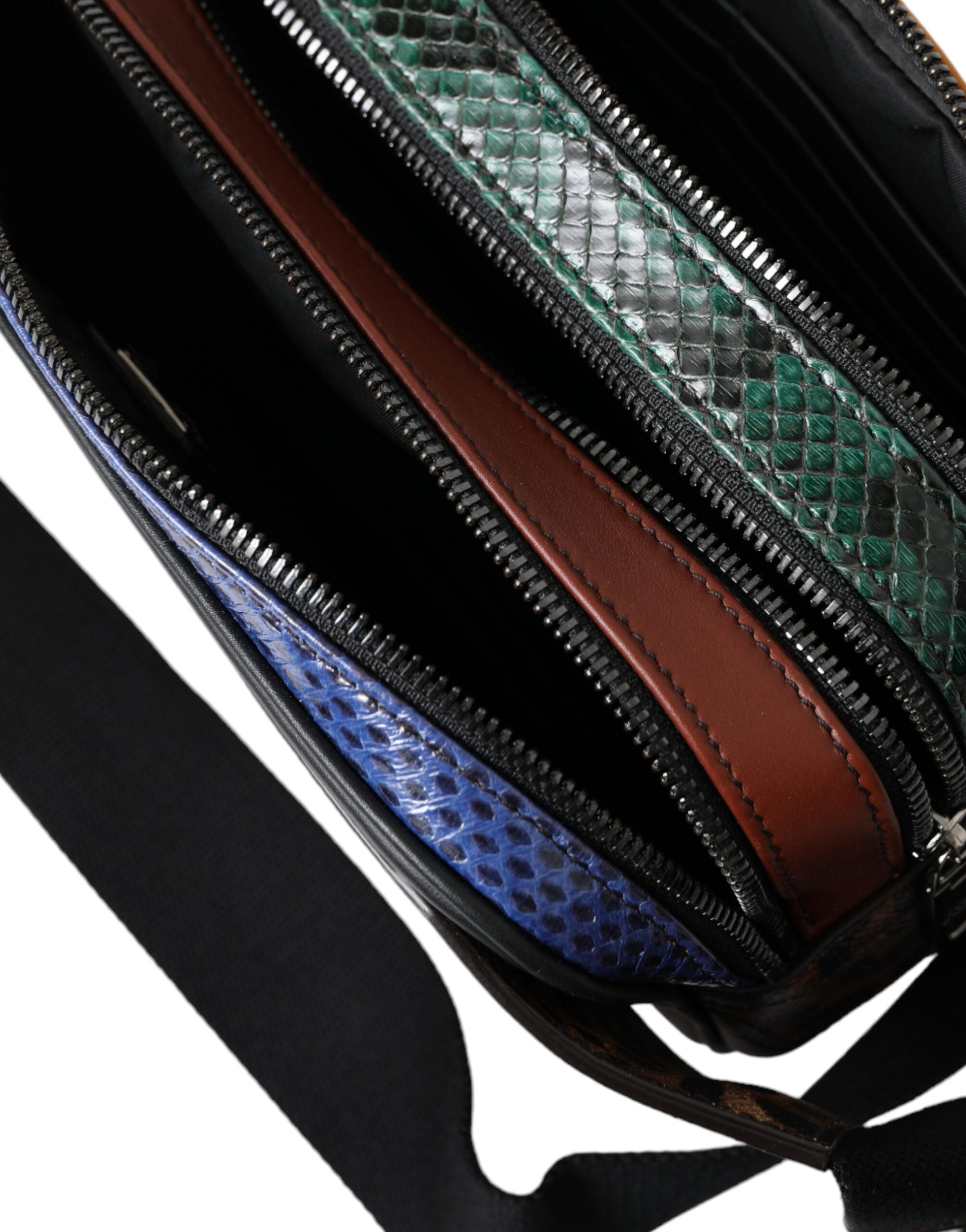 Dolce & Gabbana – Gürteltasche aus exotischem Leder mit Leopardenmuster