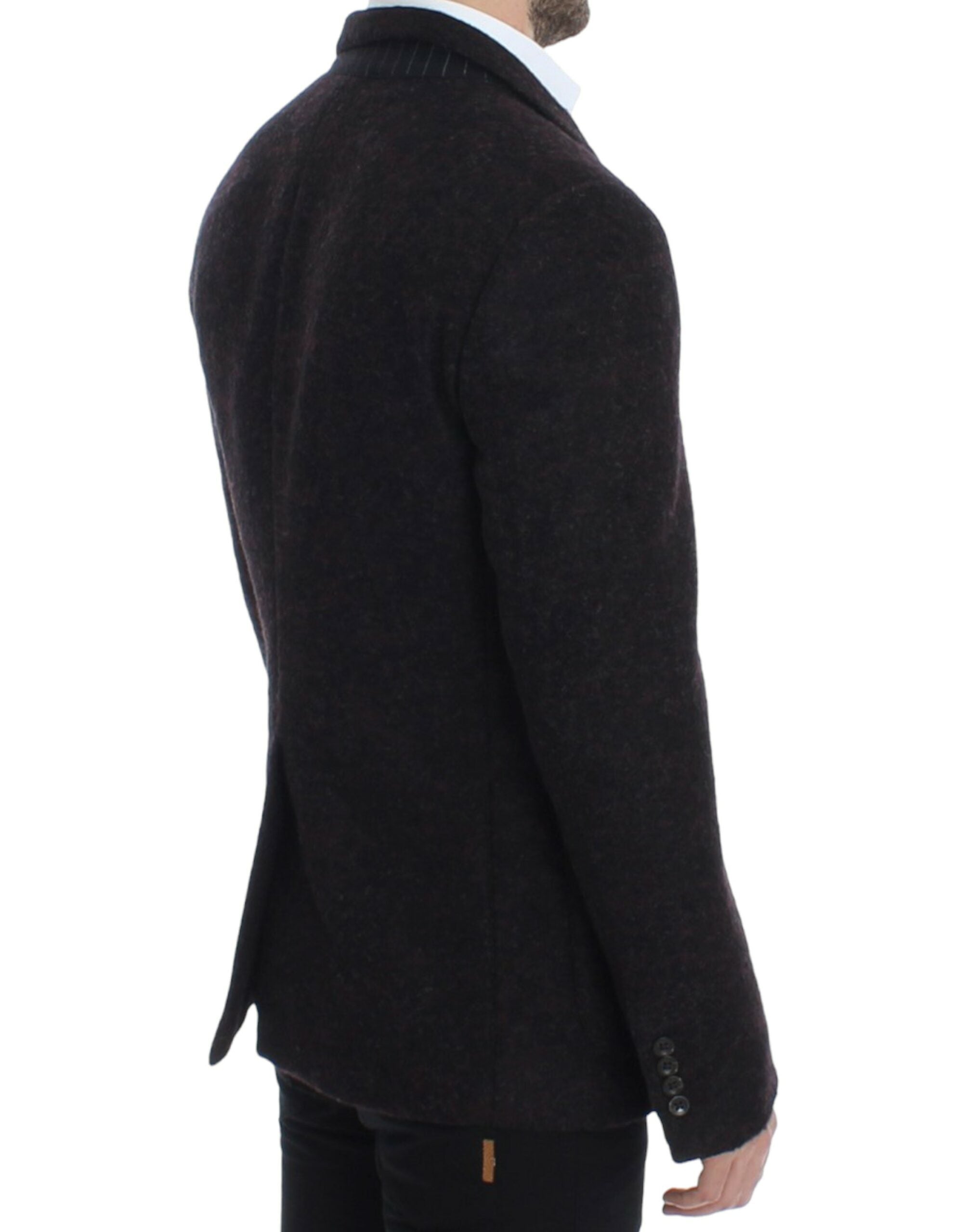 Dolce & Gabbana Bordeaux Alpaga Blazerjacke mit zwei Knöpfen