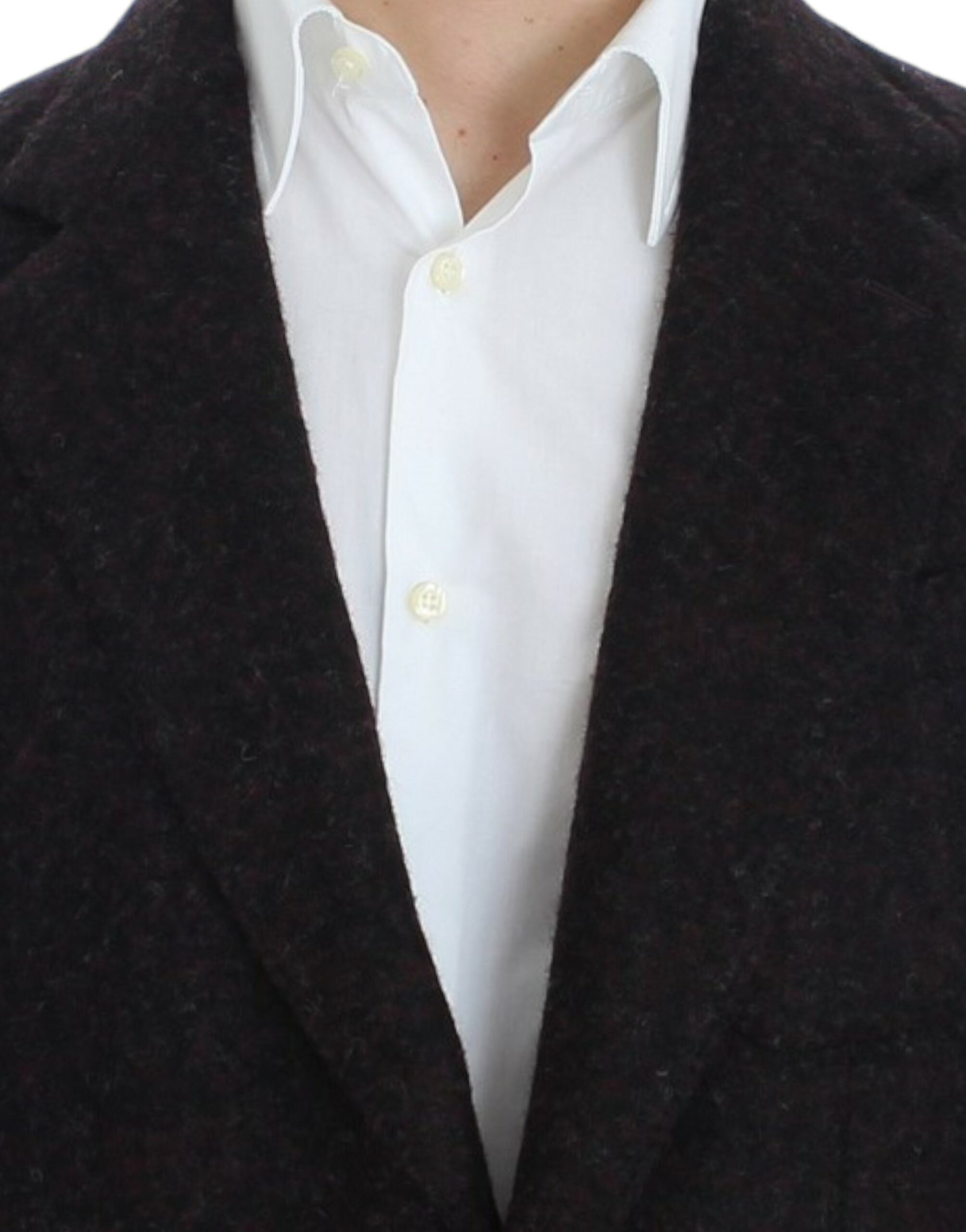 Dolce & Gabbana Bordeaux Alpaga Blazerjacke mit zwei Knöpfen