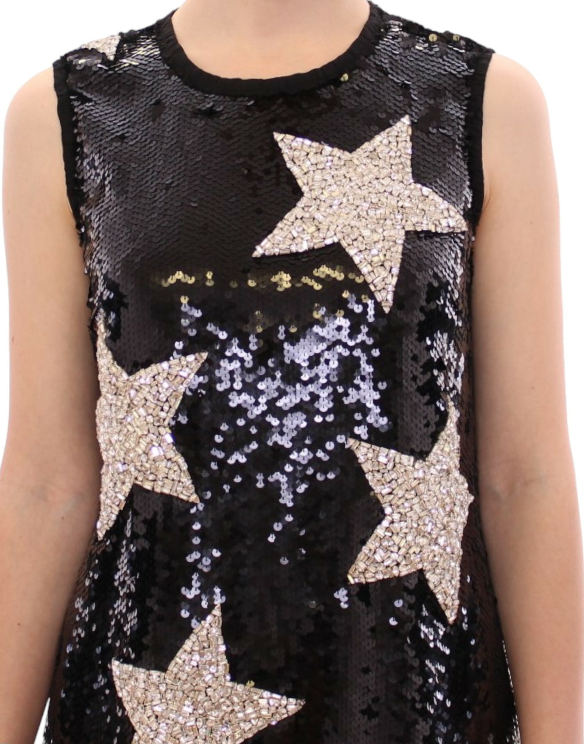 Dolce & Gabbana – Minikleid mit Pailletten und Swarovski-Sternen