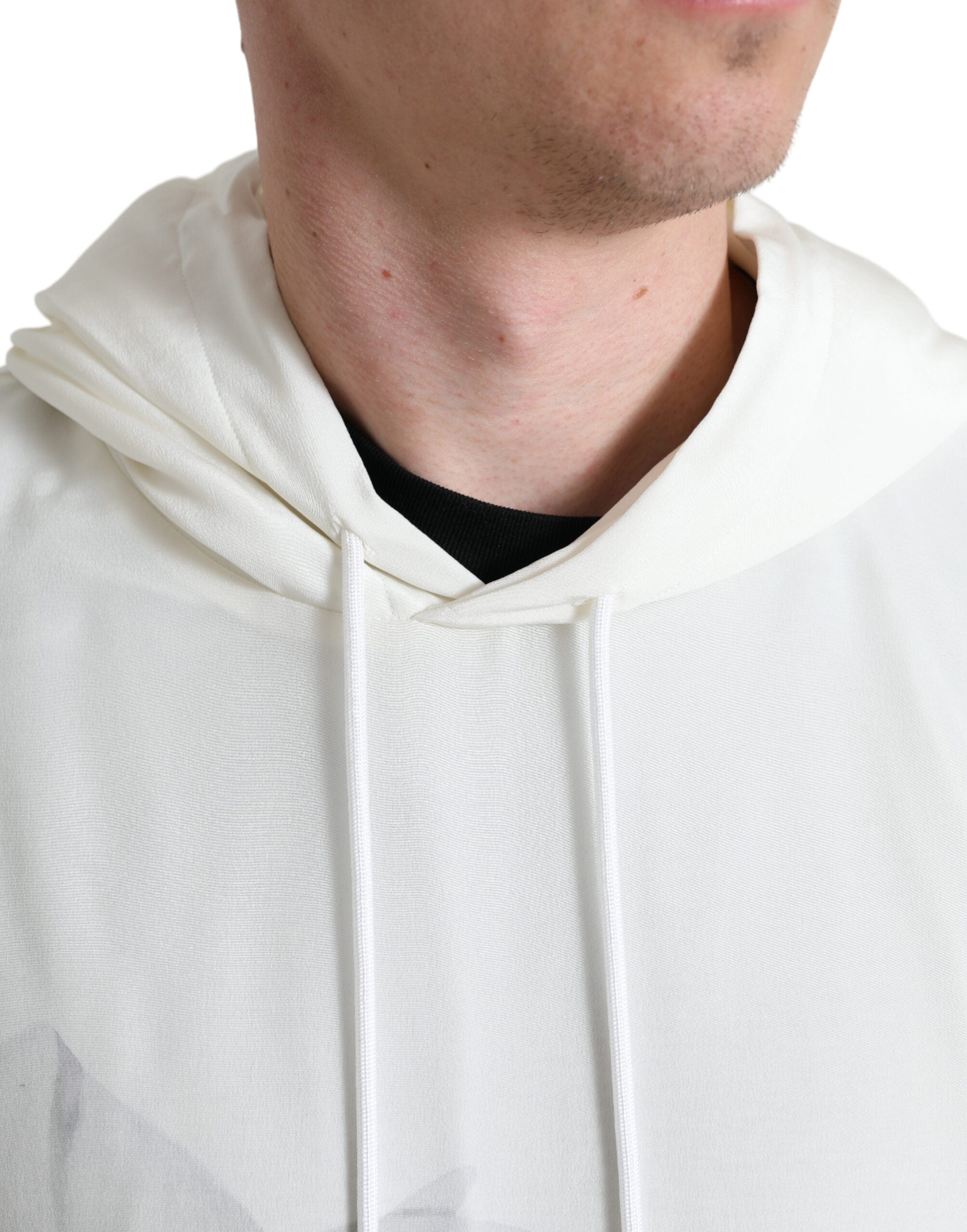 Dolce & Gabbana Eleganter Kapuzenpullover aus Seide mit Blumenmuster