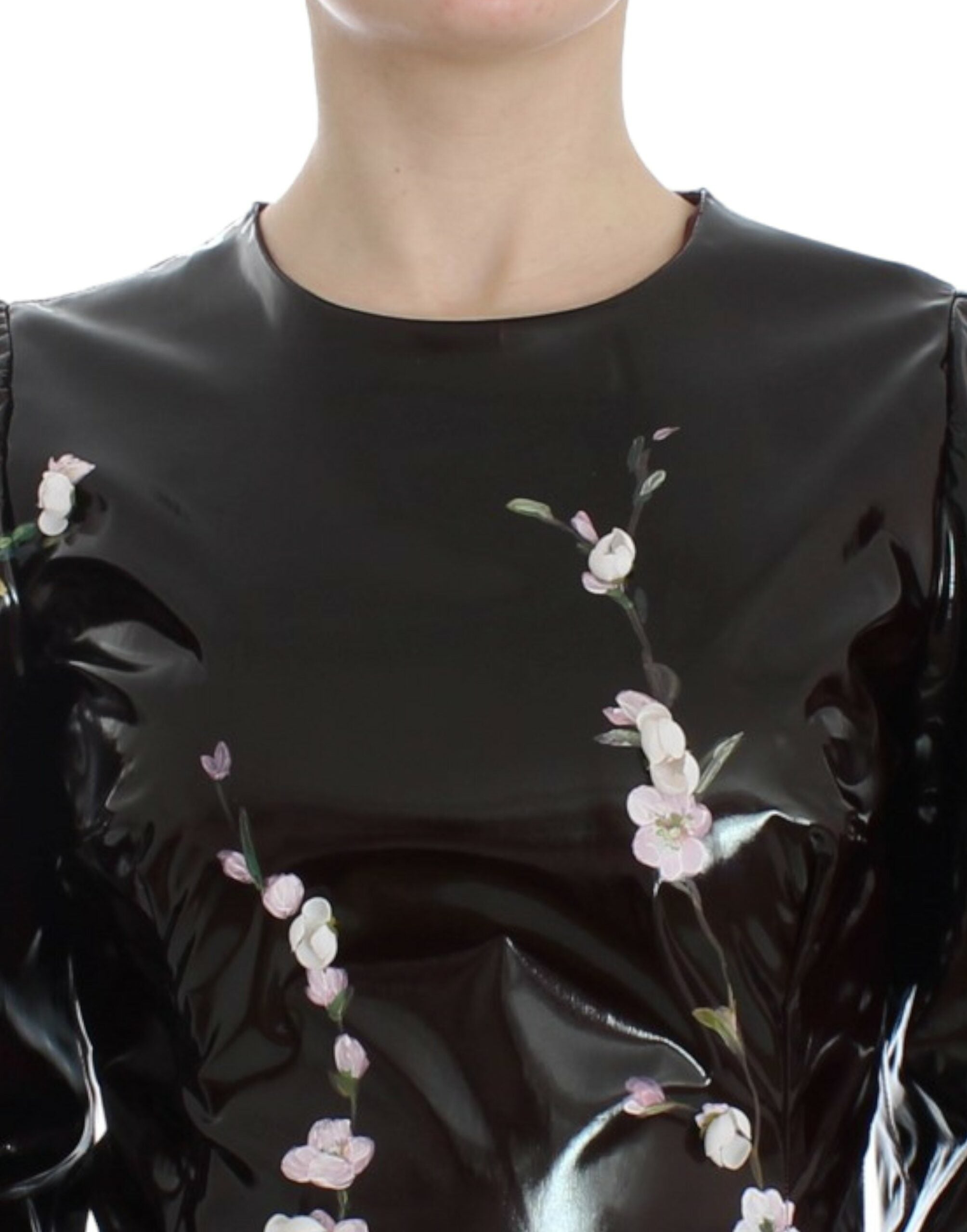 Dolce & Gabbana Elegantes Cocktailkleid im Etui-Stil mit Blumenmuster