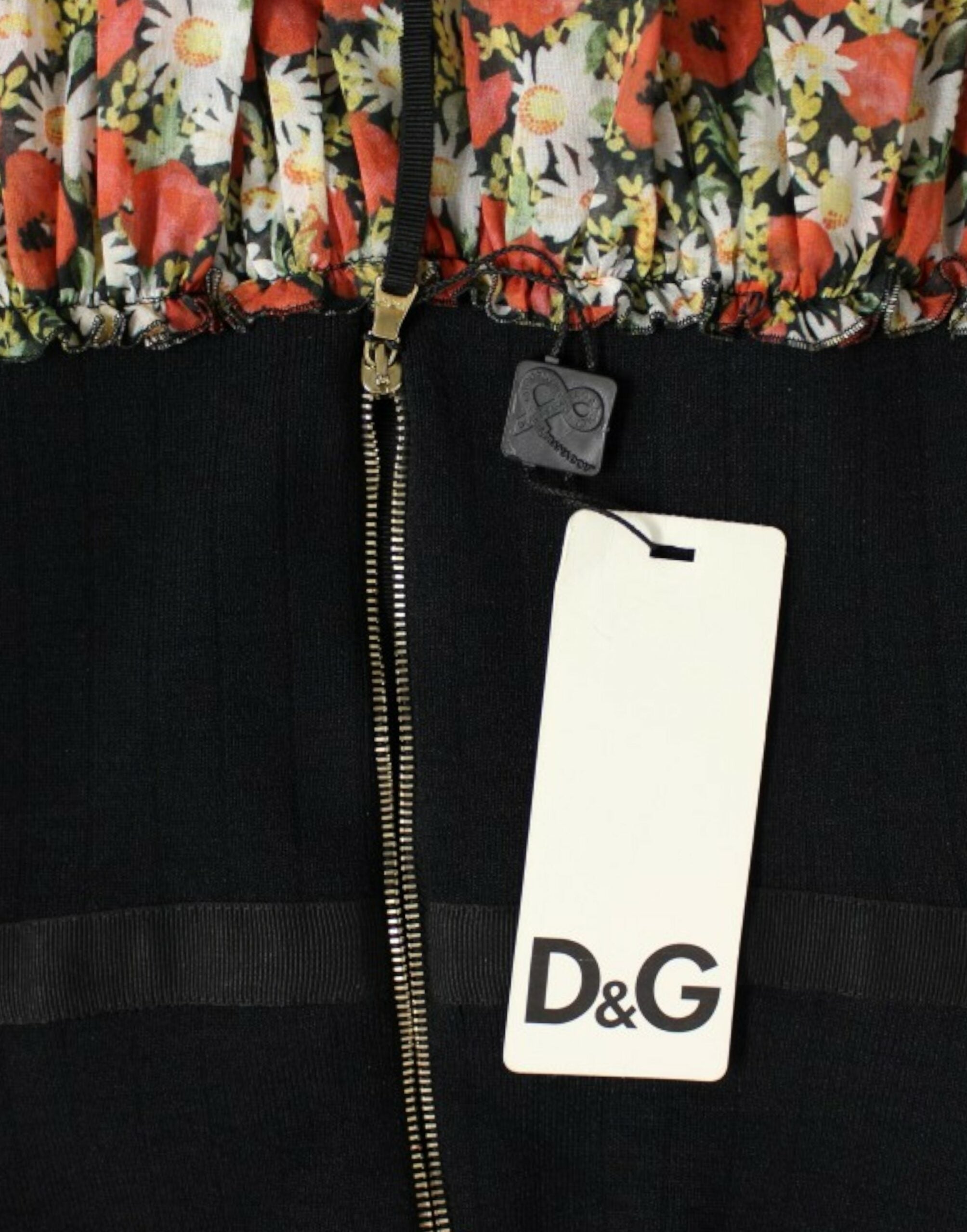 Dolce & Gabbana Elegantes Neckholder-Ballerina-Kleid mit Blumenmuster