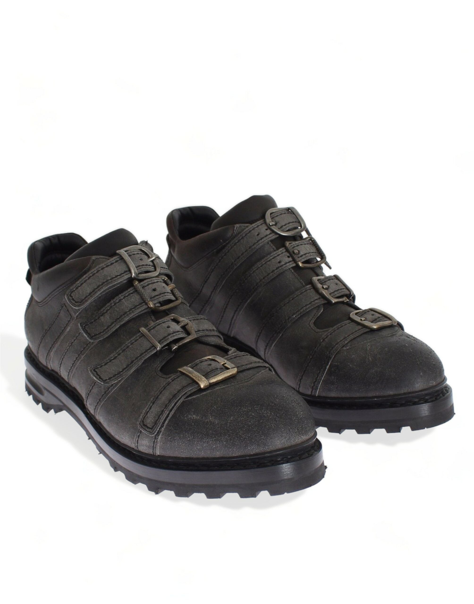 Dolce & Gabbana Elegante Stiefeletten aus grauem Leder