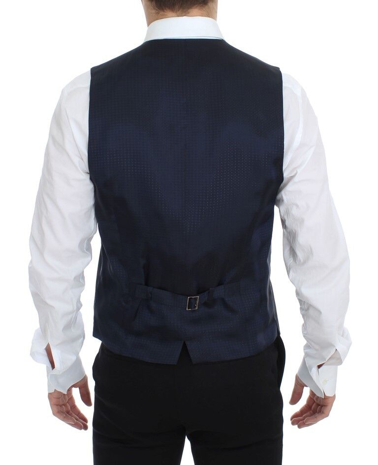Dolce & Gabbana Elegante grau gestreifte Weste