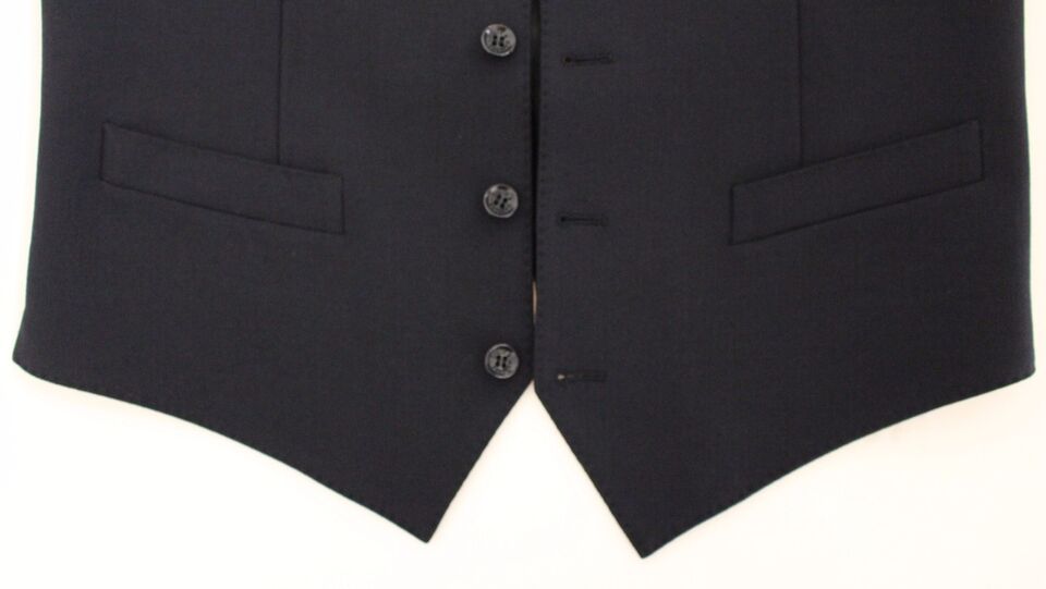 Dolce & Gabbana Elegante blaue Wollweste