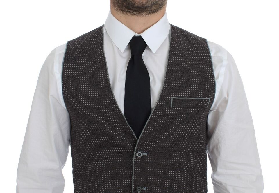 Dolce & Gabbana Elegante graue Baumwollweste