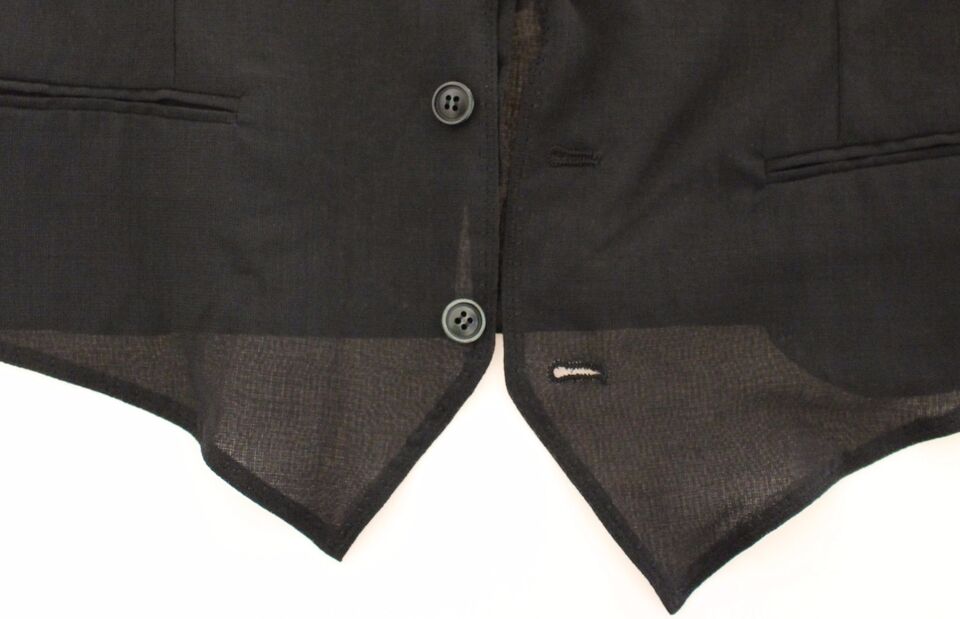 Dolce & Gabbana Elegante schwarze Wollweste