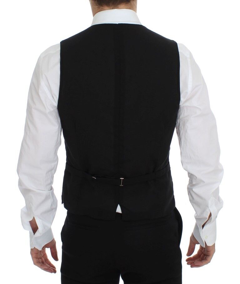 Dolce & Gabbana Elegante schwarze Wollweste