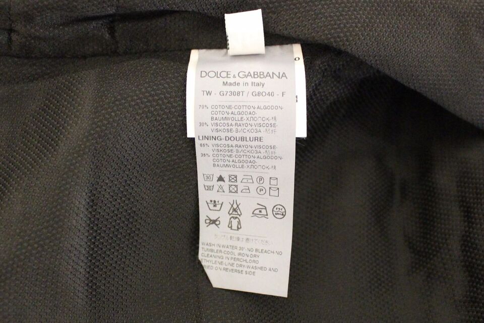 Vestă elegantă din amestec de bumbac negru Dolce & Gabbana