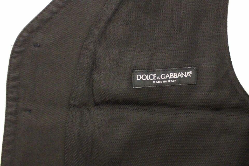 Dolce & Gabbana Elegante schwarze Weste aus Baumwollmischung