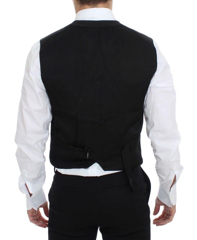 Dolce & Gabbana Elegante schwarze Weste aus Baumwollmischung