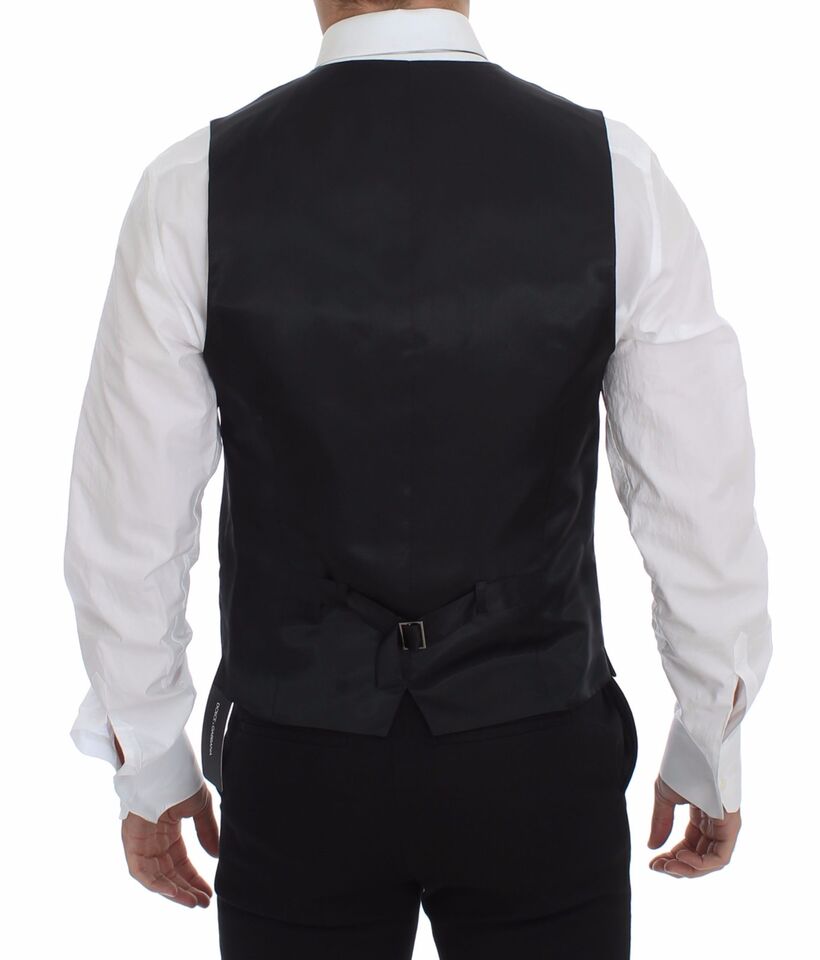 Dolce & Gabbana – Elegante Weste aus grauer Wolle