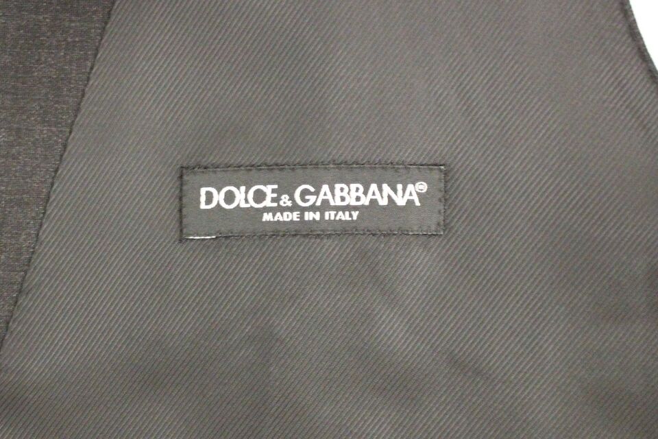 Dolce & Gabbana – Elegante Weste aus grauer Wolle