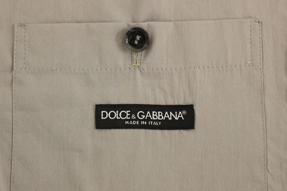 Vestă elegantă Dolce & Gabbana gri, croială slim fit