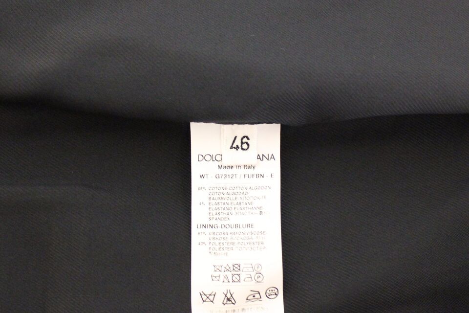 Dolce & Gabbana Elegante blaue Weste aus Baumwollstretch