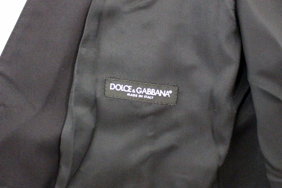 Dolce & Gabbana Elegante blaue Weste aus Baumwollstretch