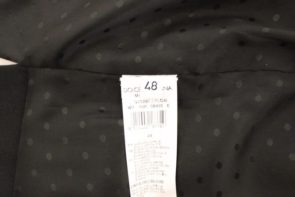 Dolce & Gabbana Elegante schwarze Weste aus Wolle und Seide